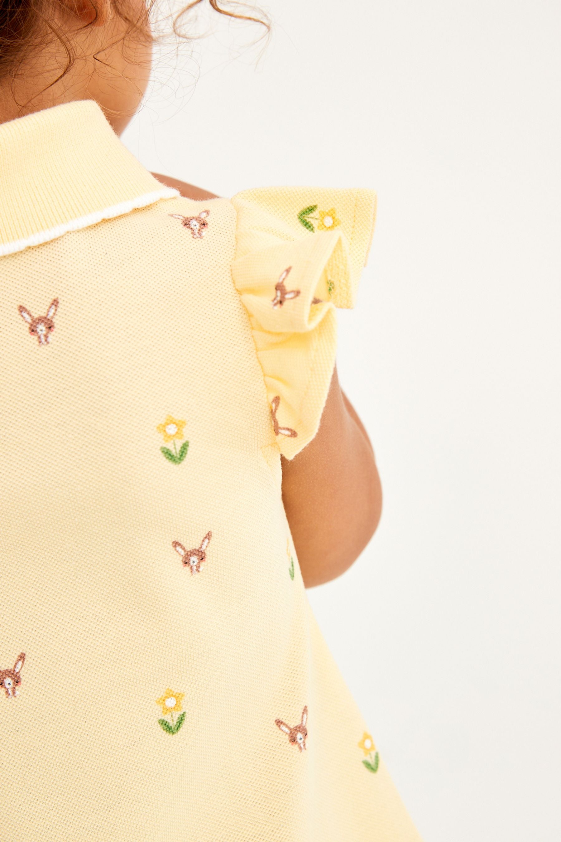 Yellow Bunny Pique Polo Dress (3mths-7yrs)