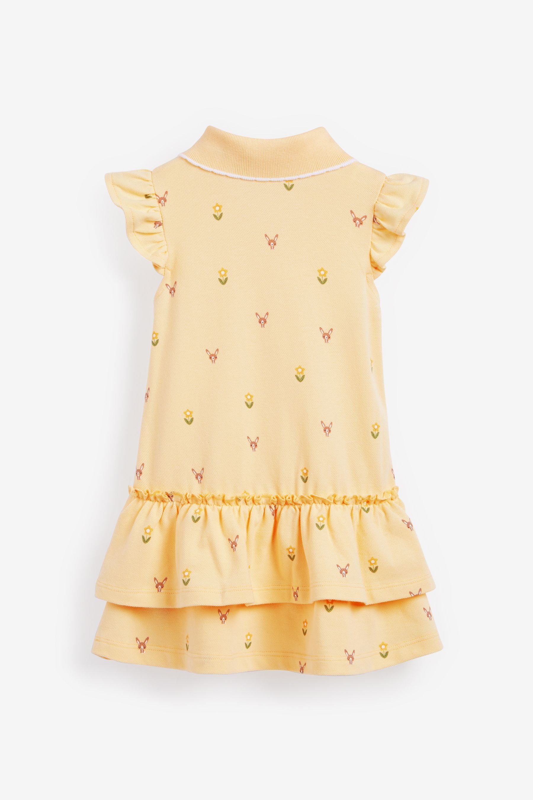 Yellow Bunny Pique Polo Dress (3mths-7yrs)