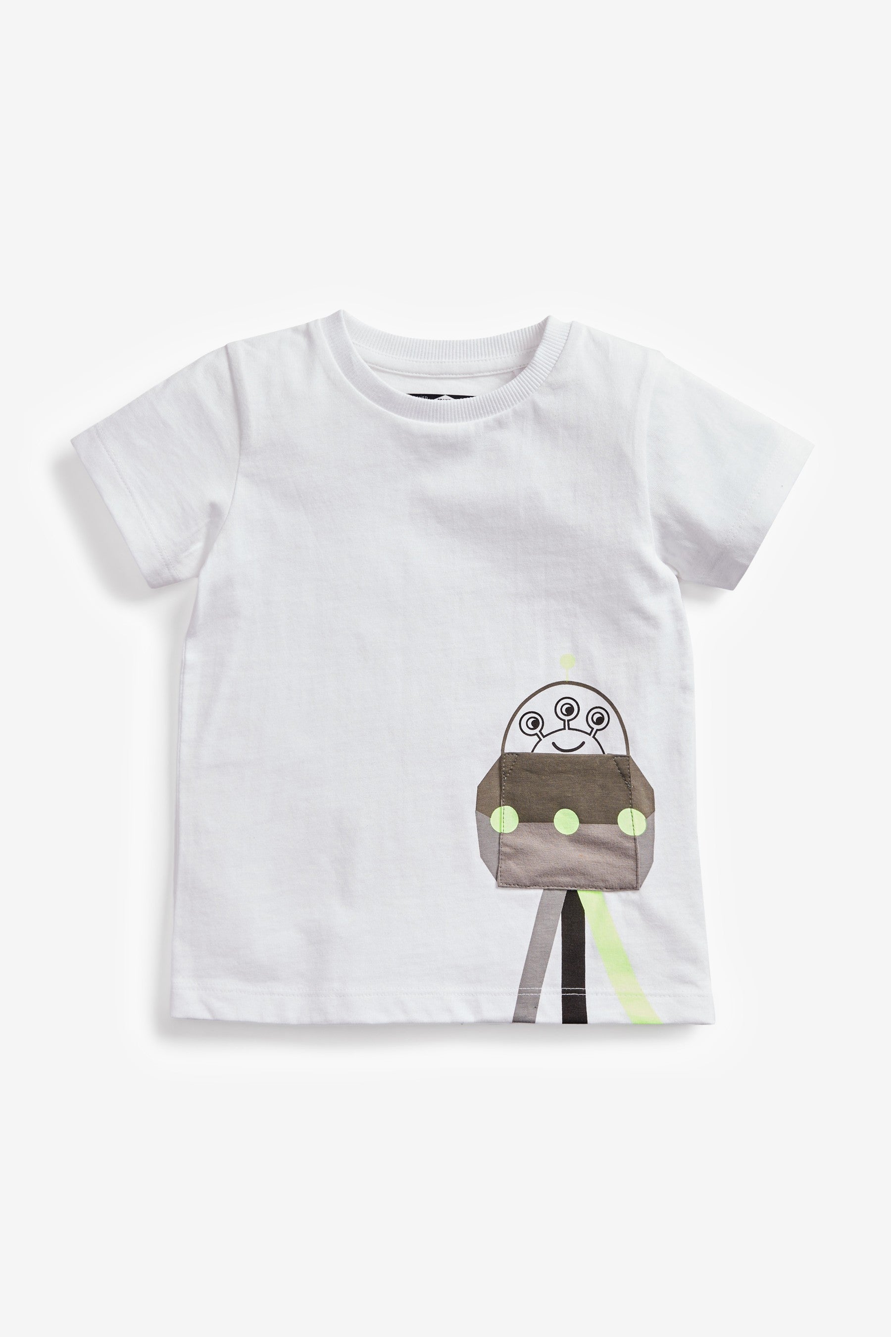 Black/White 3 Pack Alien Short Sleeve T-Shirts (3mths-7yrs)