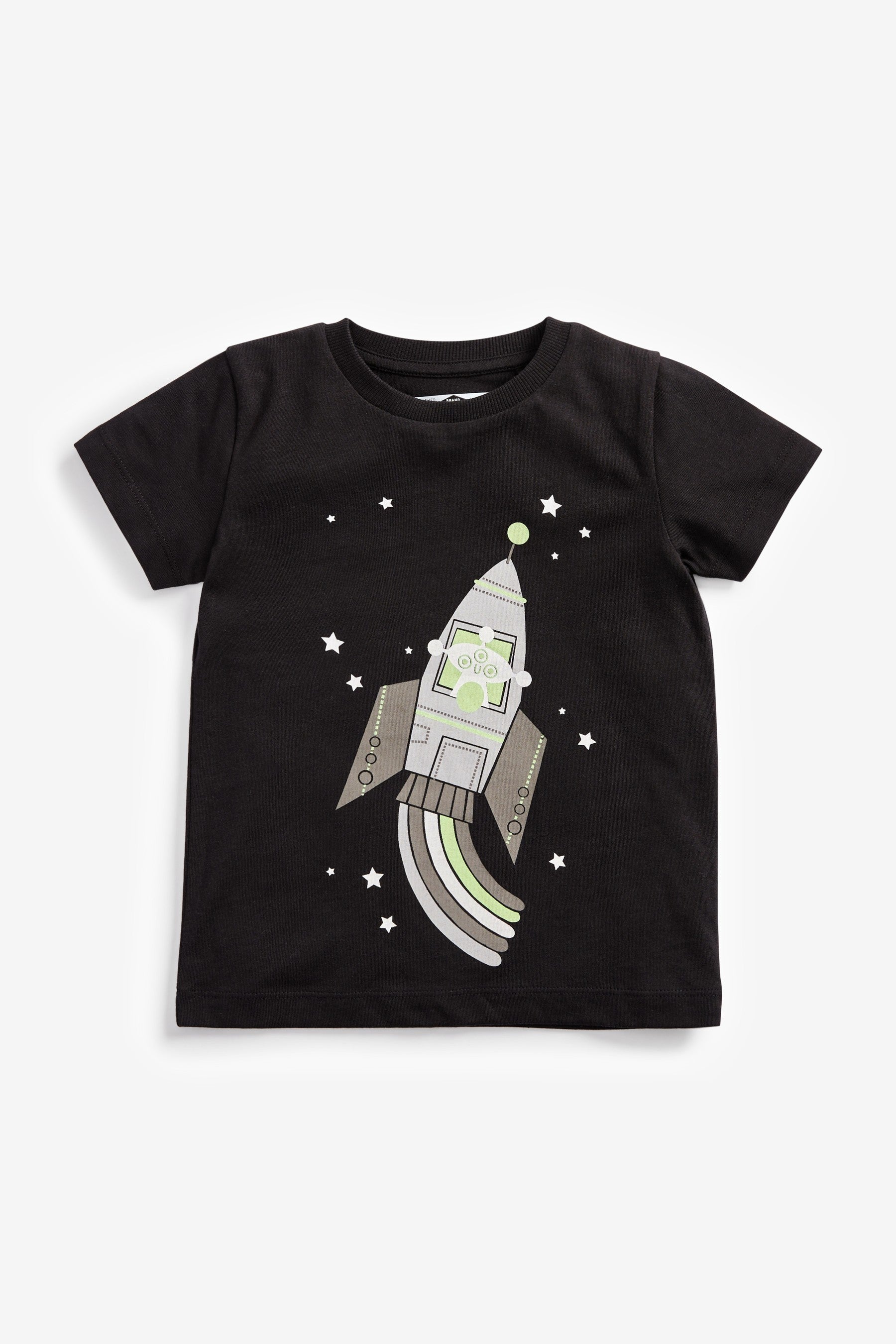 Black/White 3 Pack Alien Short Sleeve T-Shirts (3mths-7yrs)