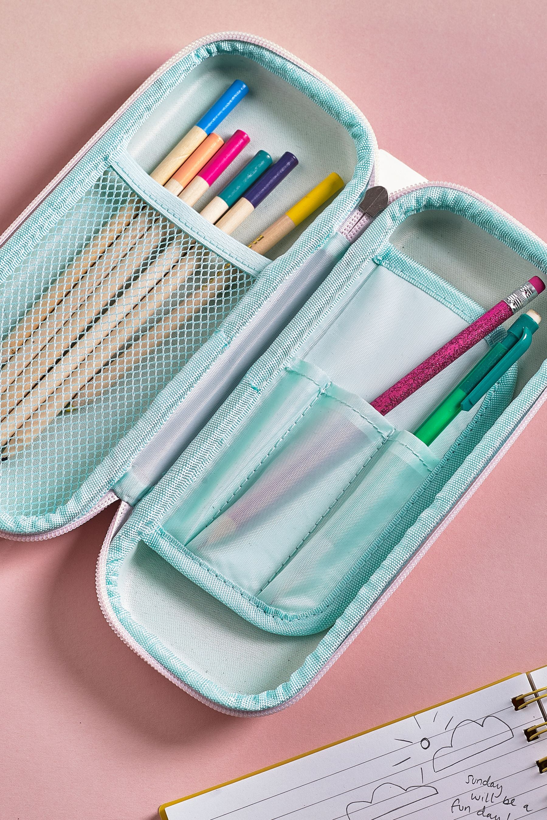 Pink Rainbow Pencil Case