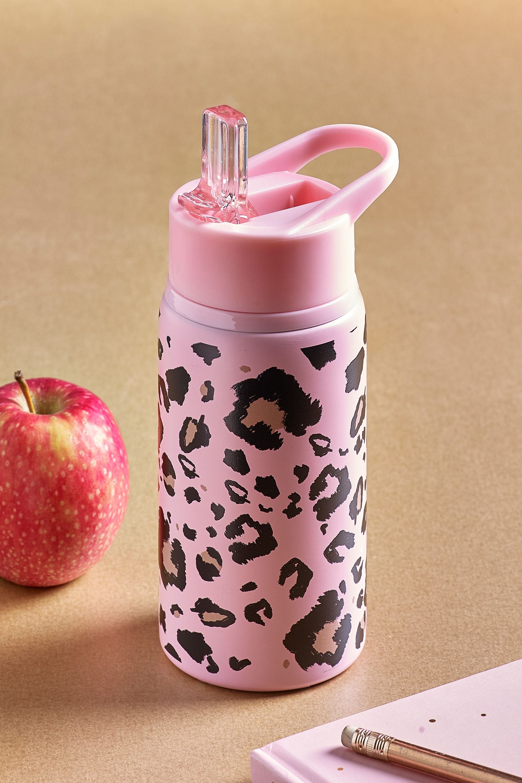 Pink Leopard Water Bottle