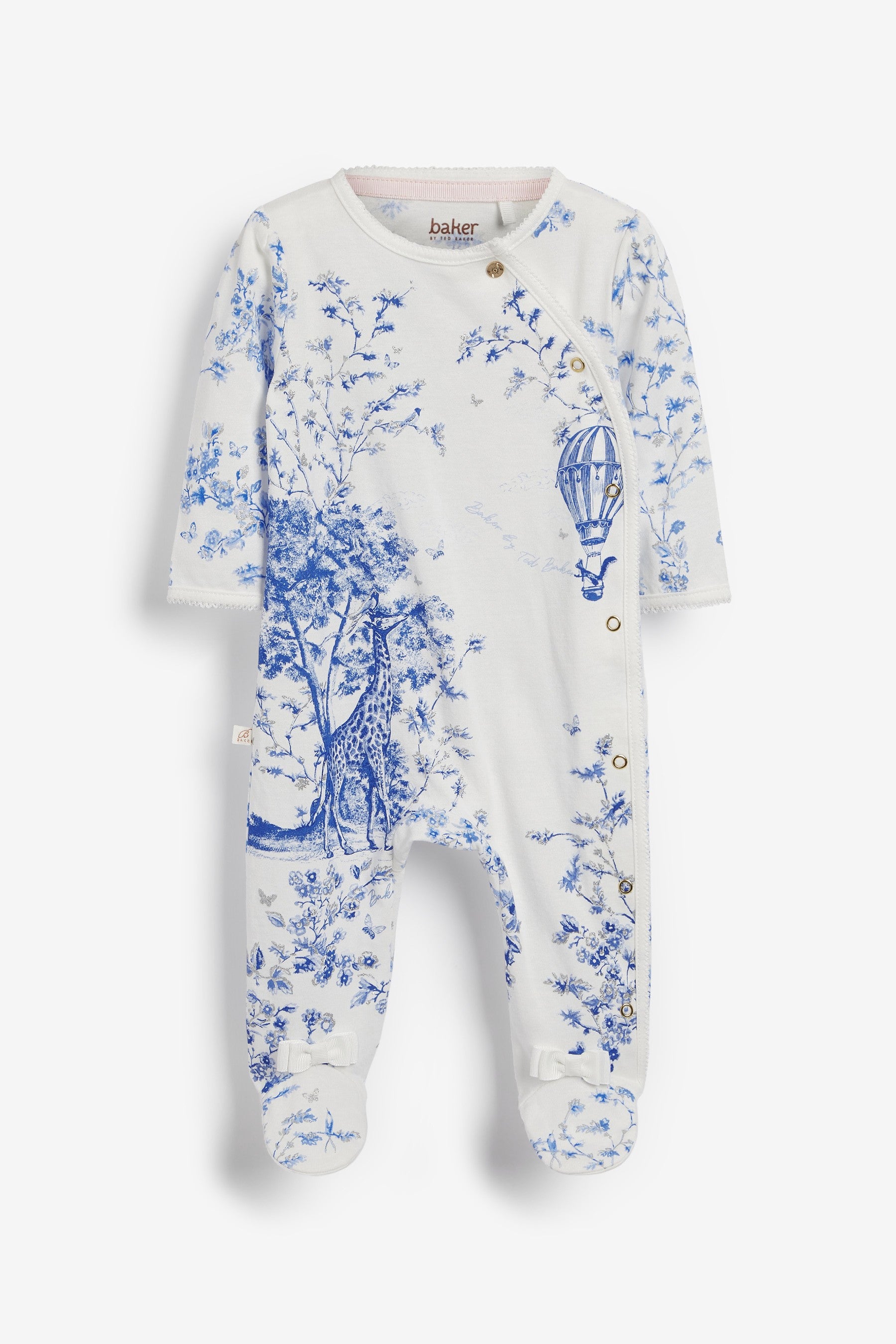 Baker by Ted Baker White Printed Sleepsuit