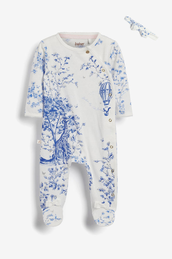 Baker by Ted Baker White Printed Sleepsuit