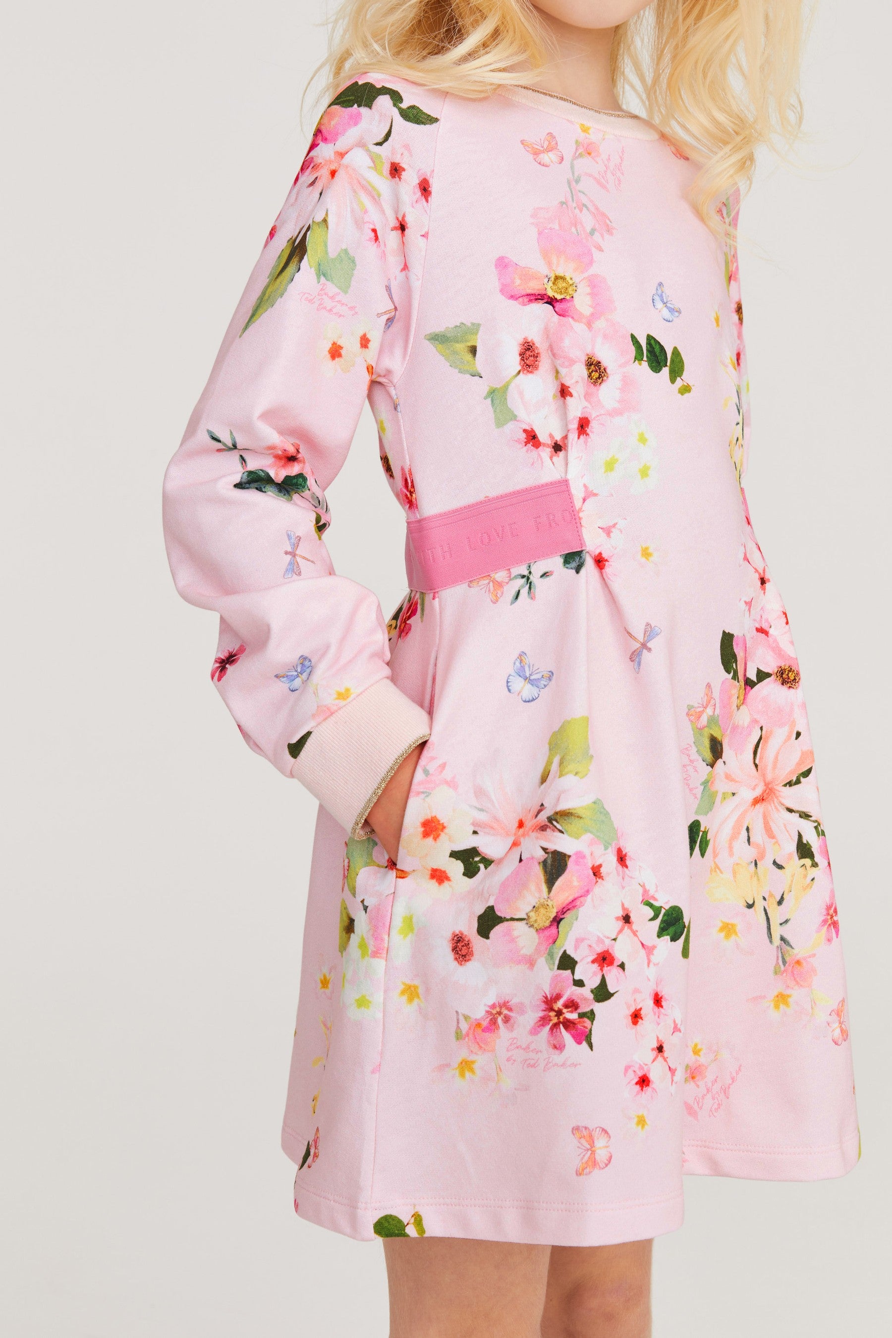 Baker by Ted Baker Pink Floral Jersey Dress