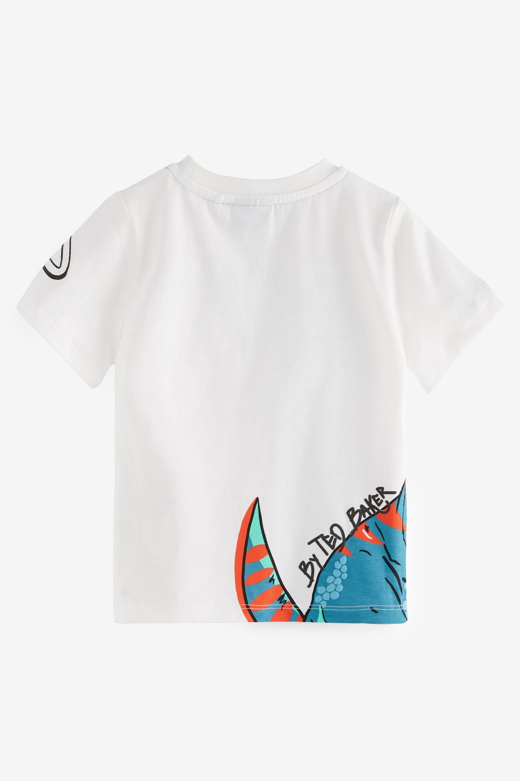 Baker by Ted Baker White Dinosaur Graphic T-Shirt