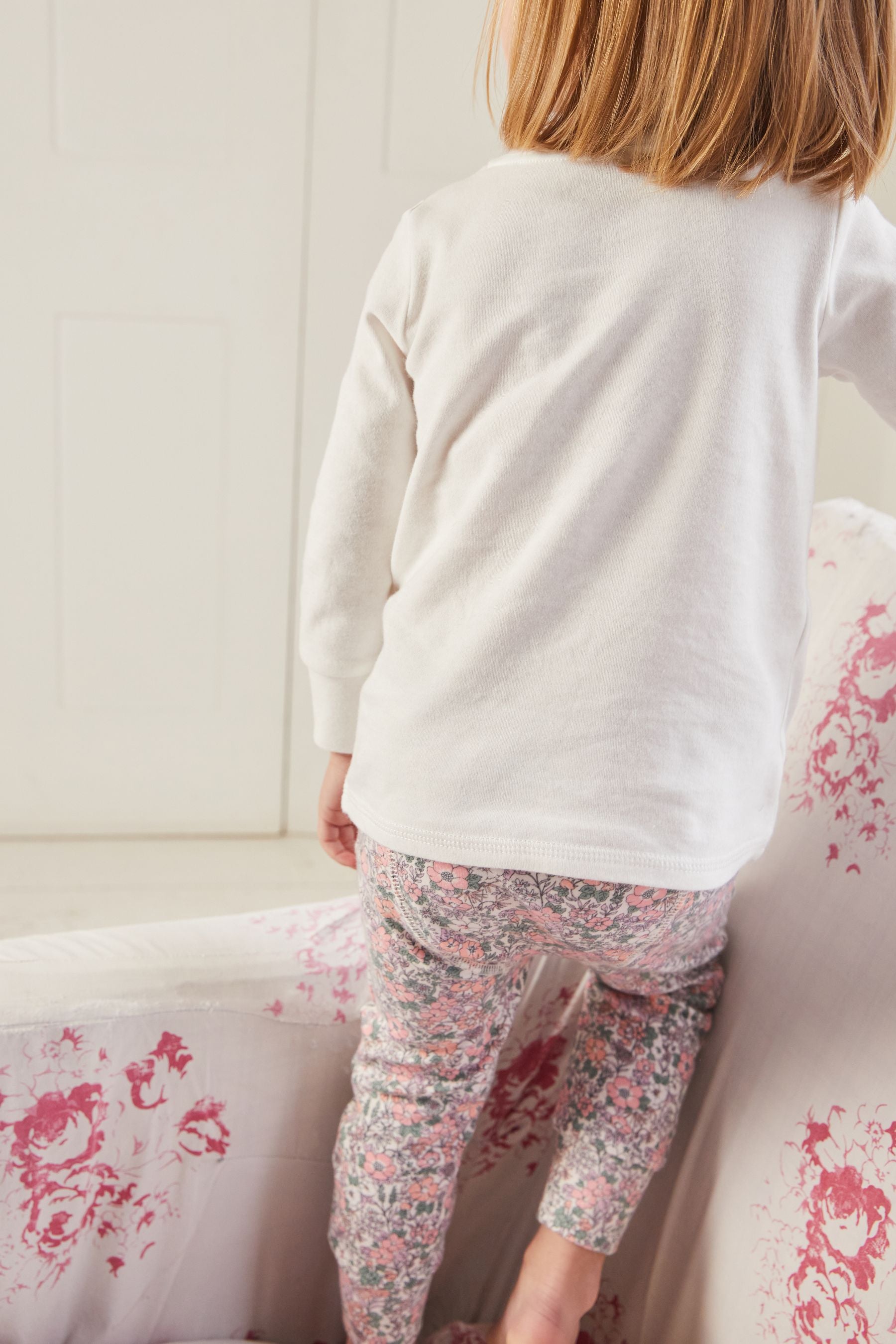 Cream/Pink Bunny Floral 2 Pack Pyjamas (9mths-8yrs)