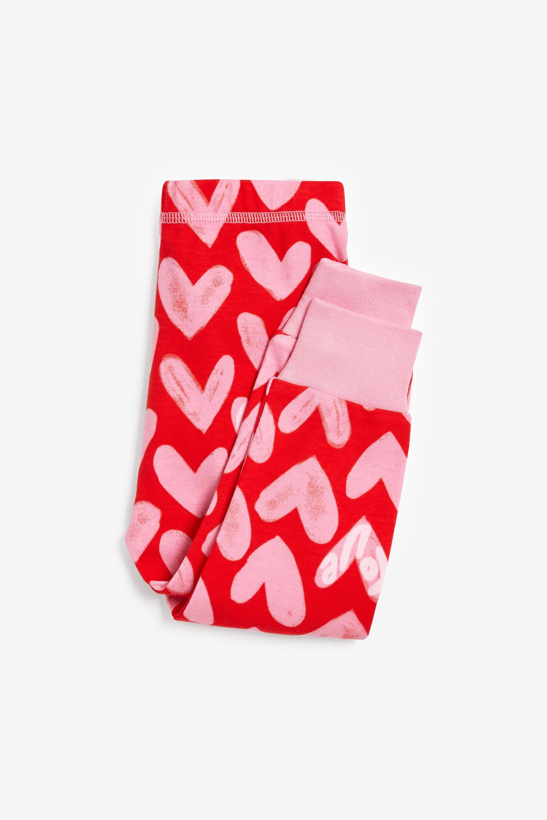 Red/Pink Heart 2 Pack Pyjamas (9mths-12yrs)