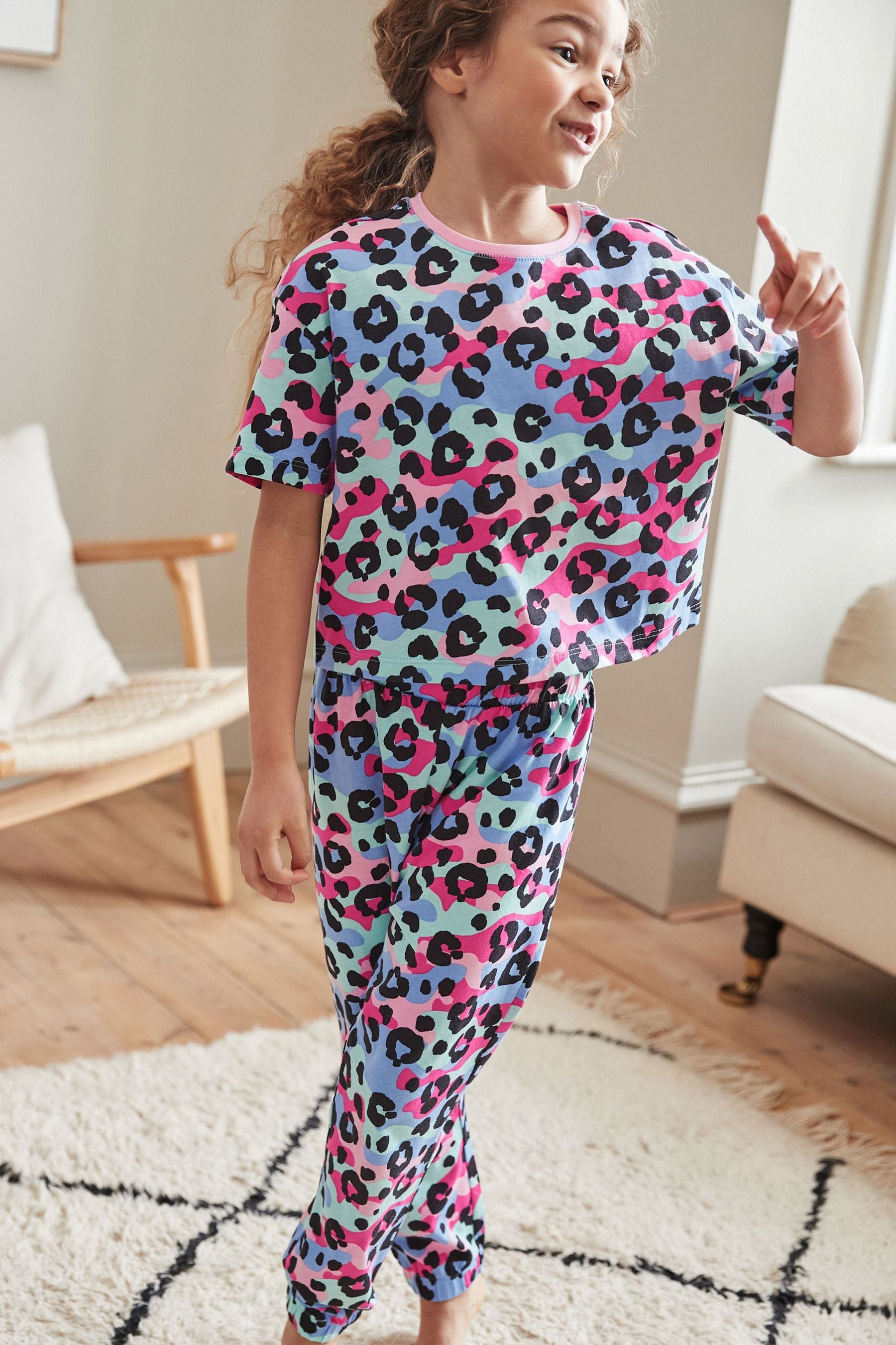 Multi Animal 2 Pack Jogger Pyjamas (3-16yrs)