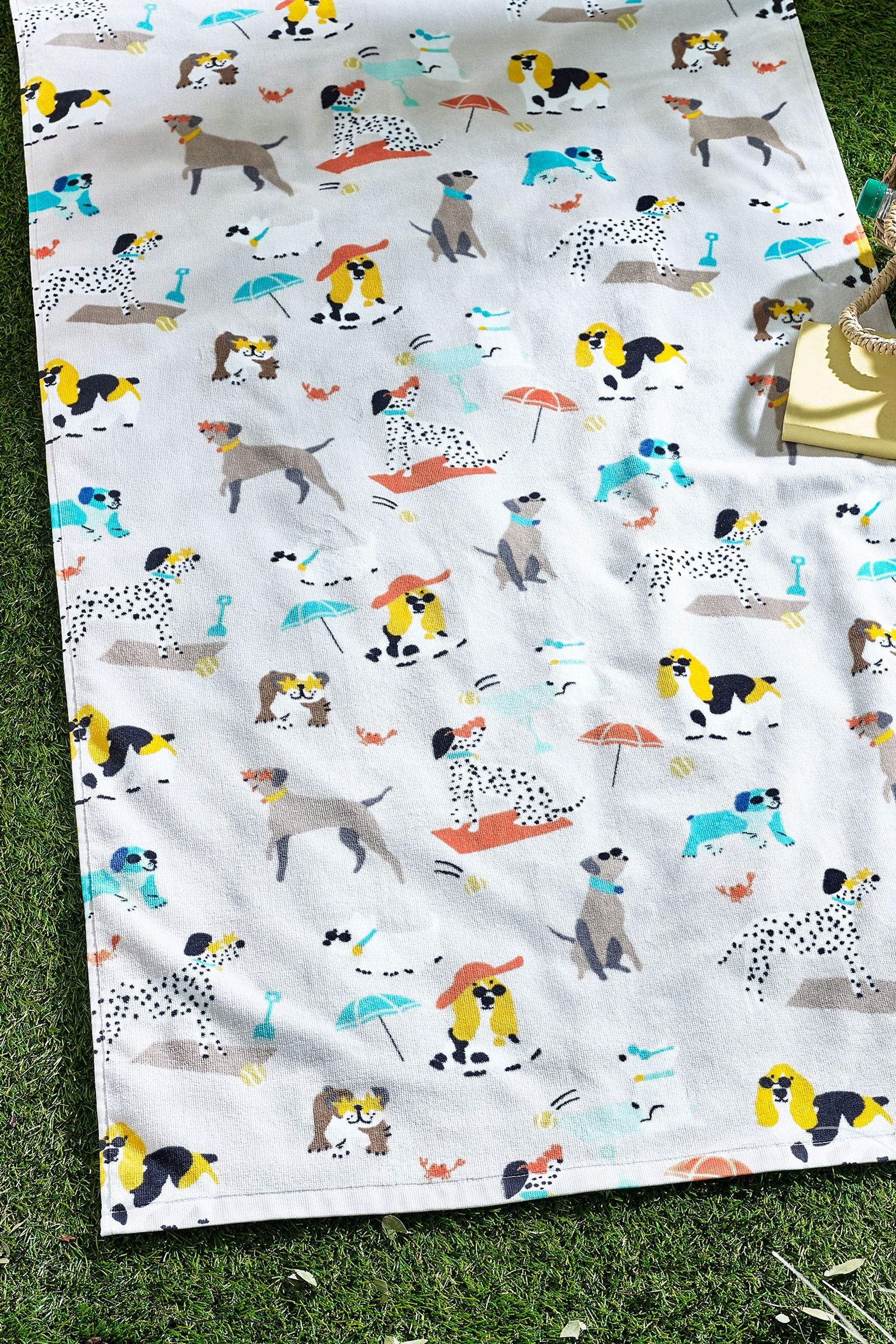 Natural Summer Dogs Beach Towel