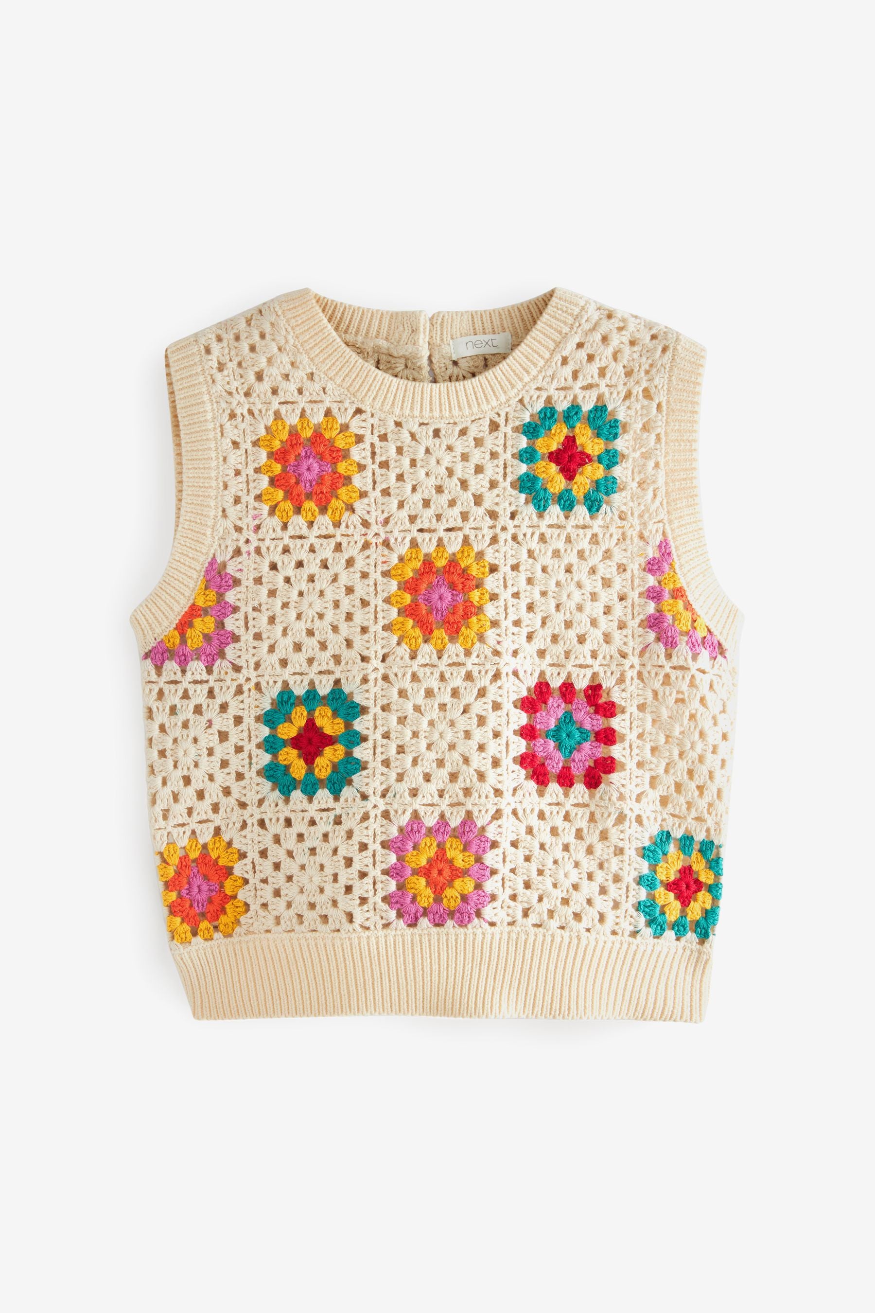 Multi Crochet Square Knitted Vest (3-16yrs)