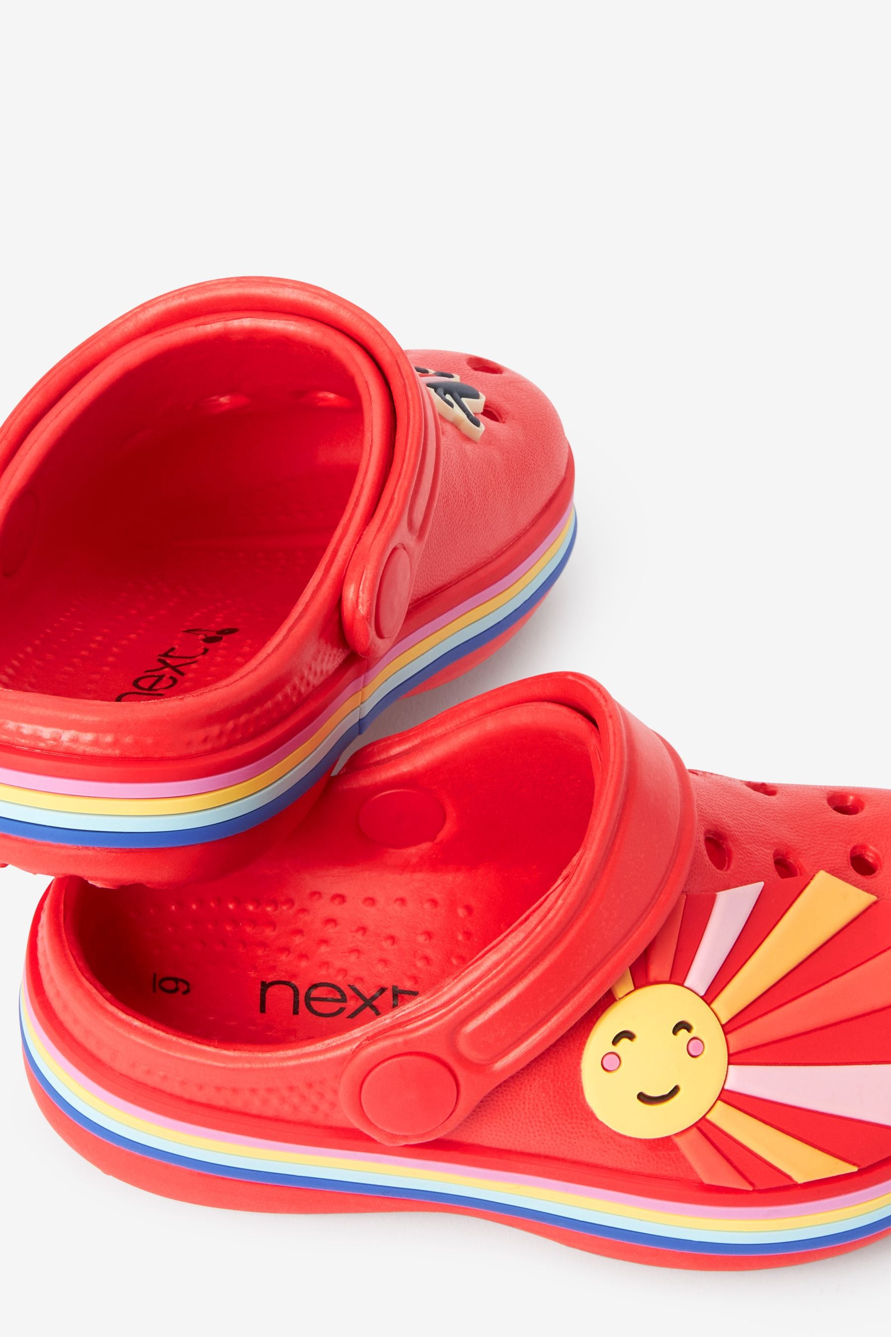 Red Rainbow Badge Clogs