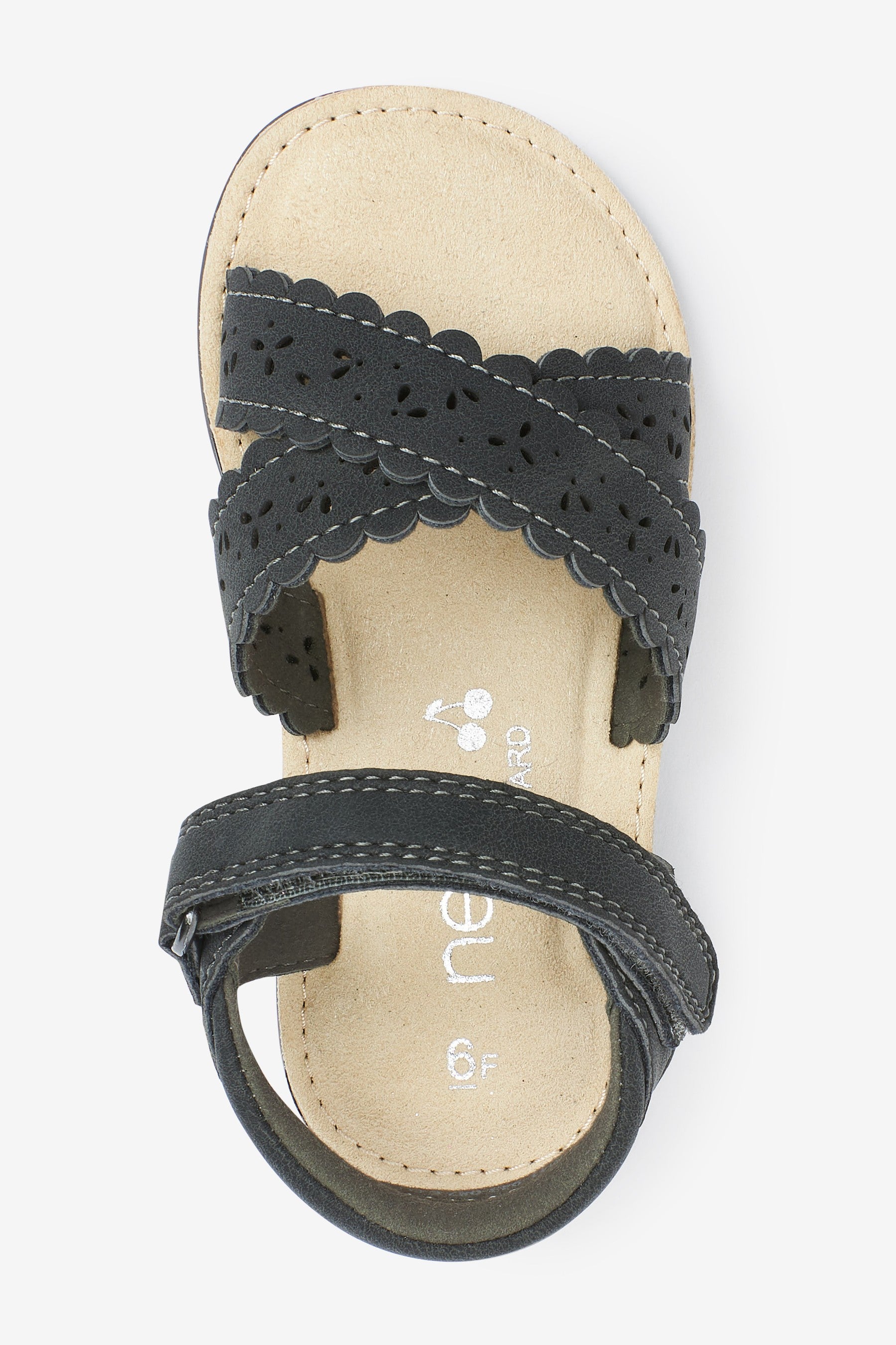 Black Scallop Sandals