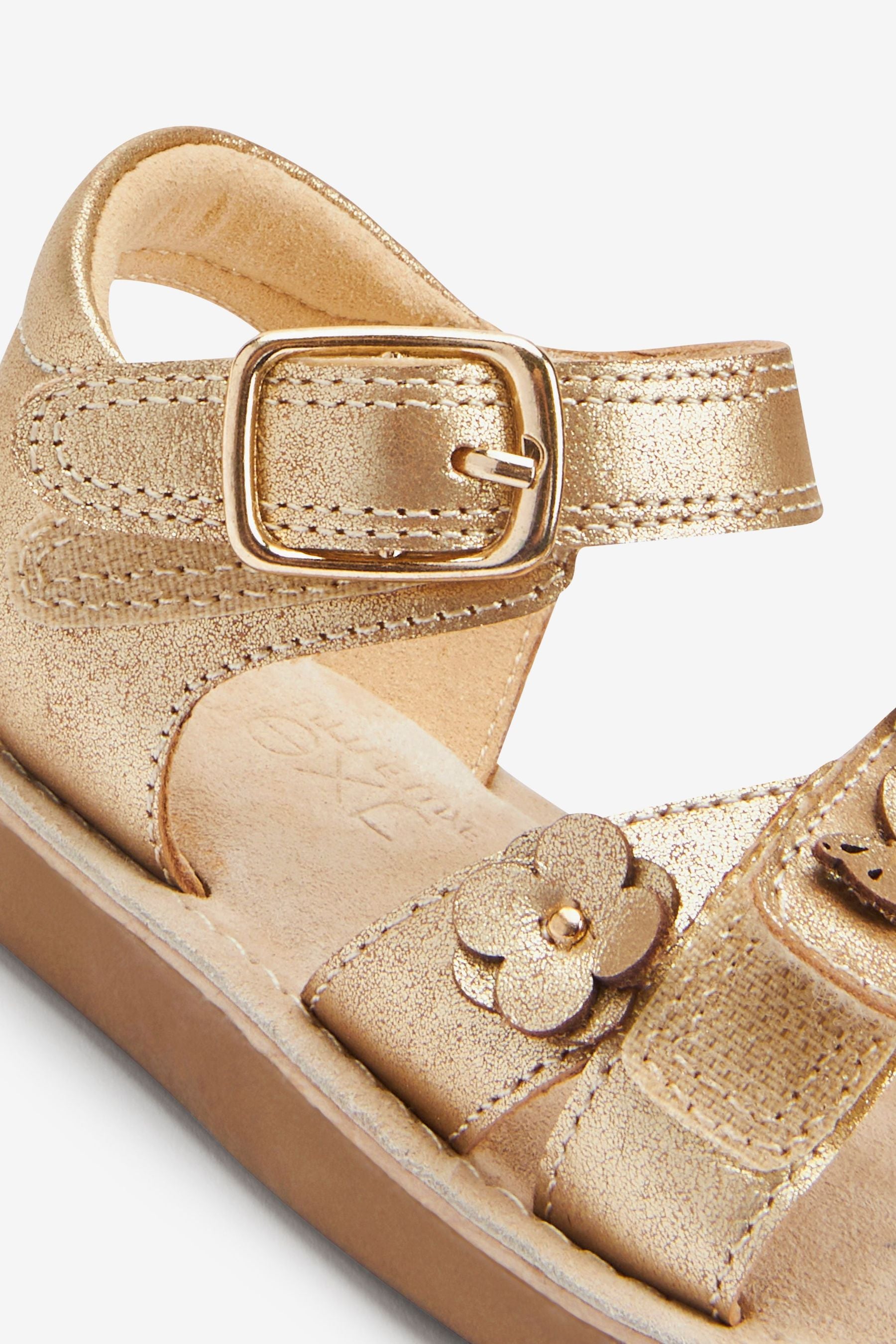 Gold Leather Butterfly Little Luxe Sandals