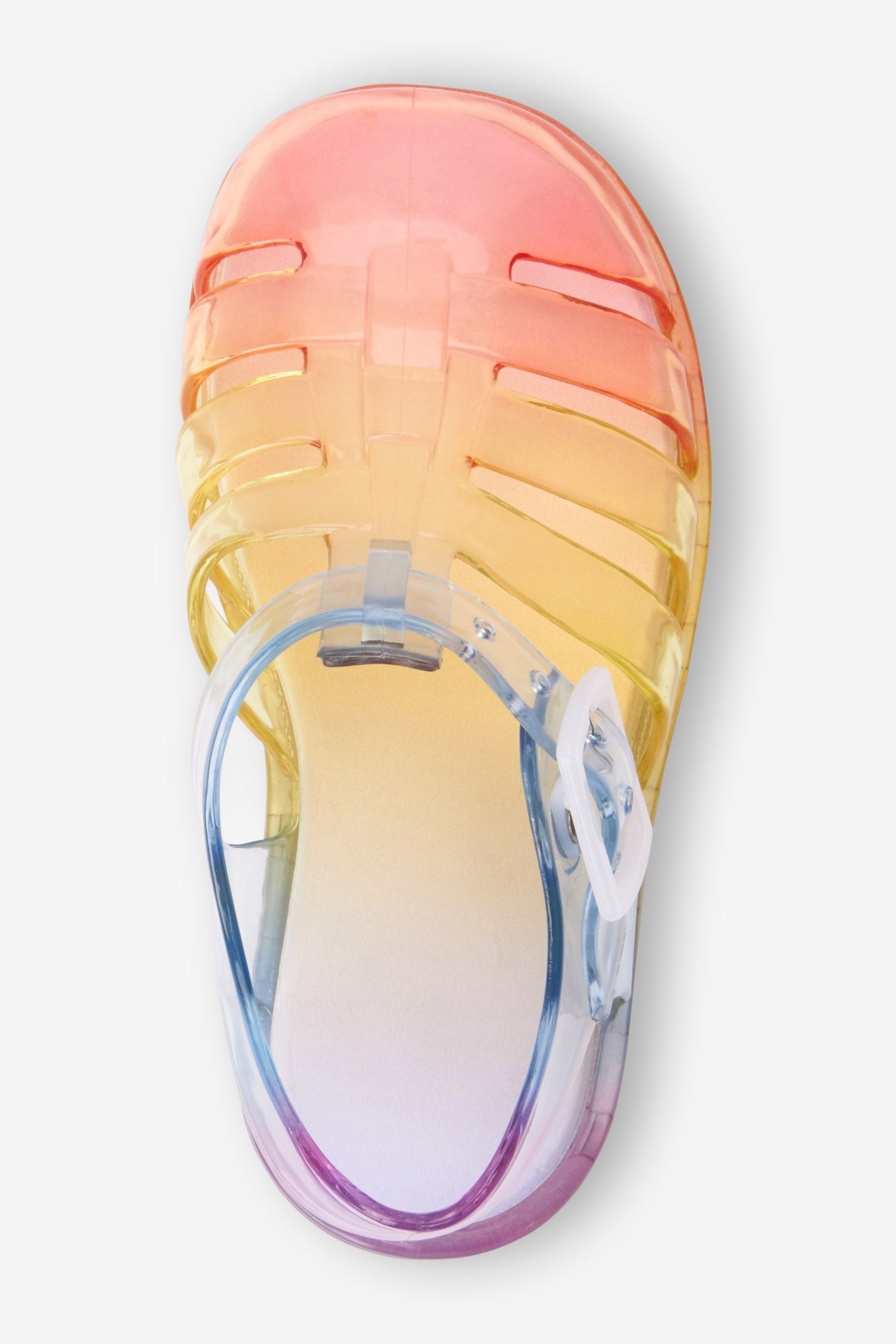 Rainbow Red Cushioned Footbed Jelly Sandals