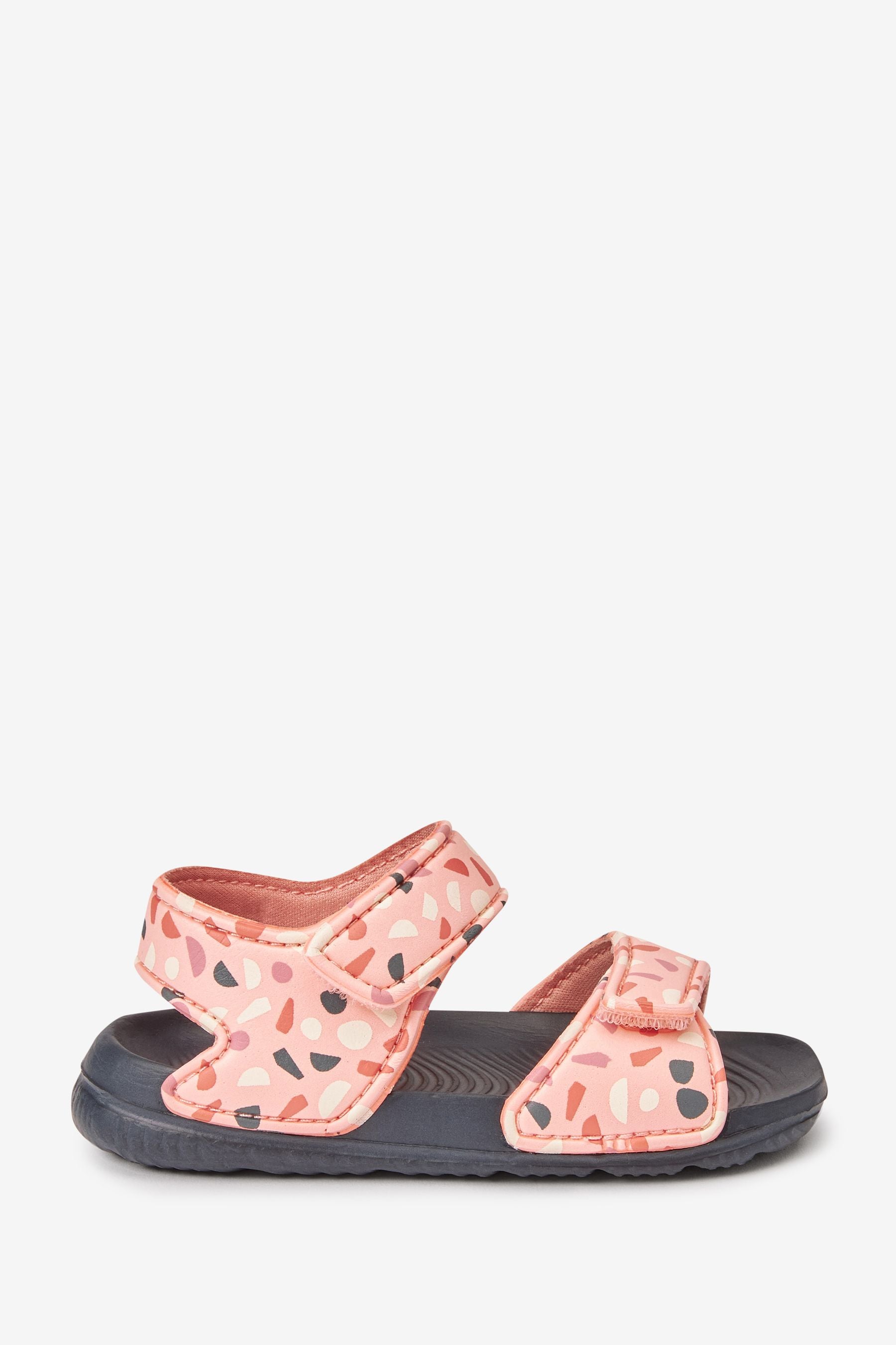 Pink Spot Two Strap Beach Sandals