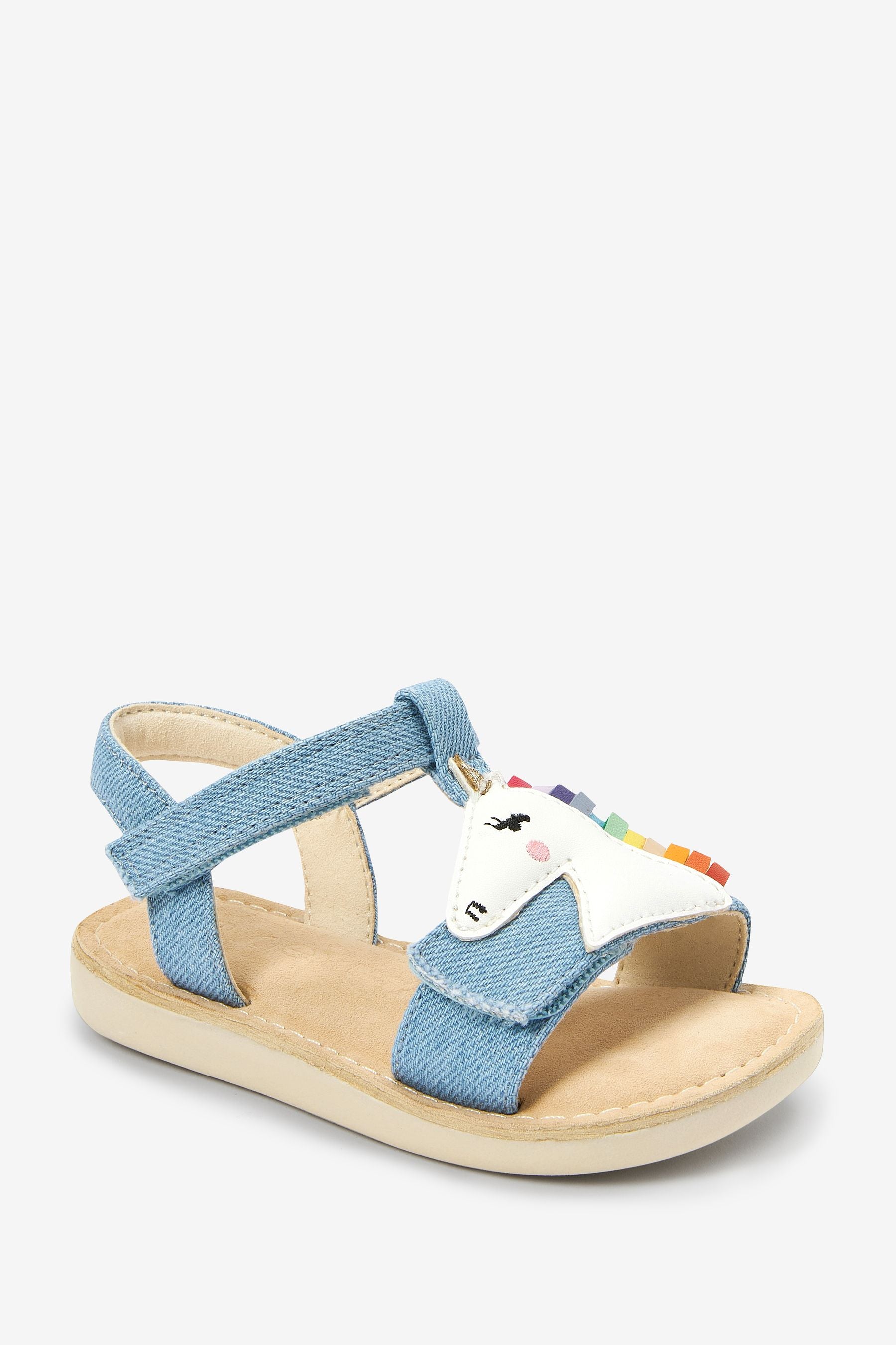 Denim Blue Unicorn Little Luxe Sandals