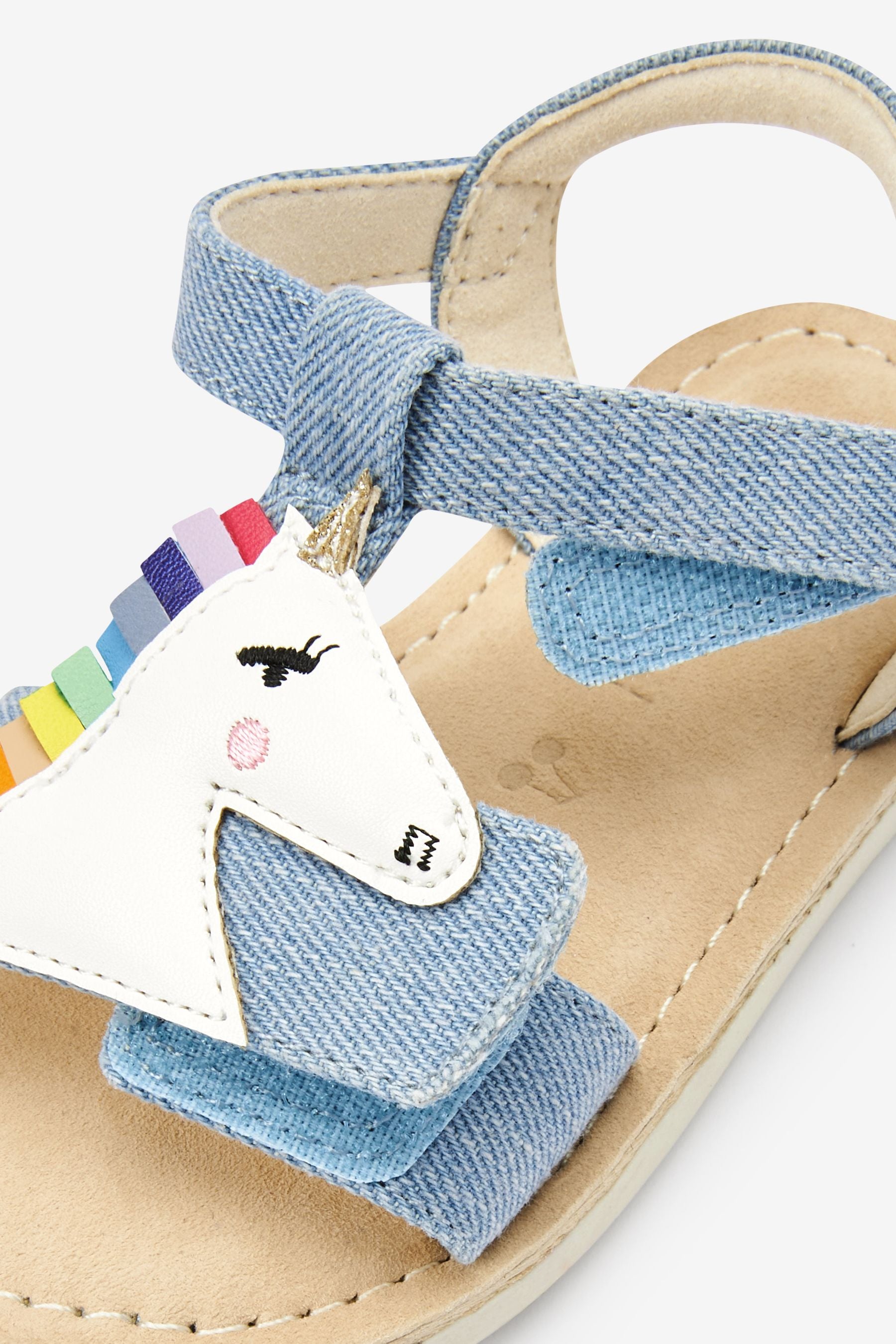 Denim Blue Unicorn Little Luxe Sandals