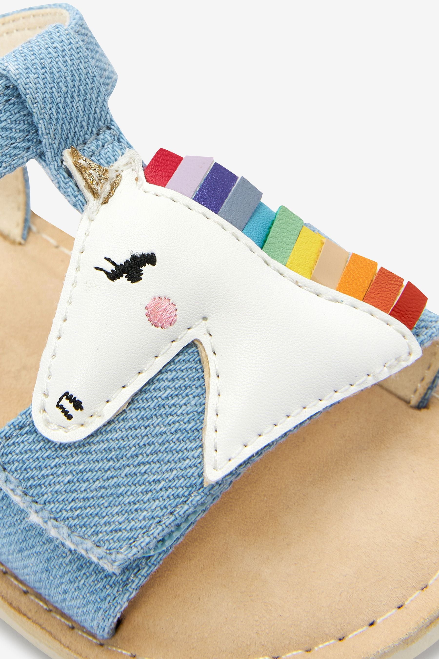 Denim Blue Unicorn Little Luxe Sandals