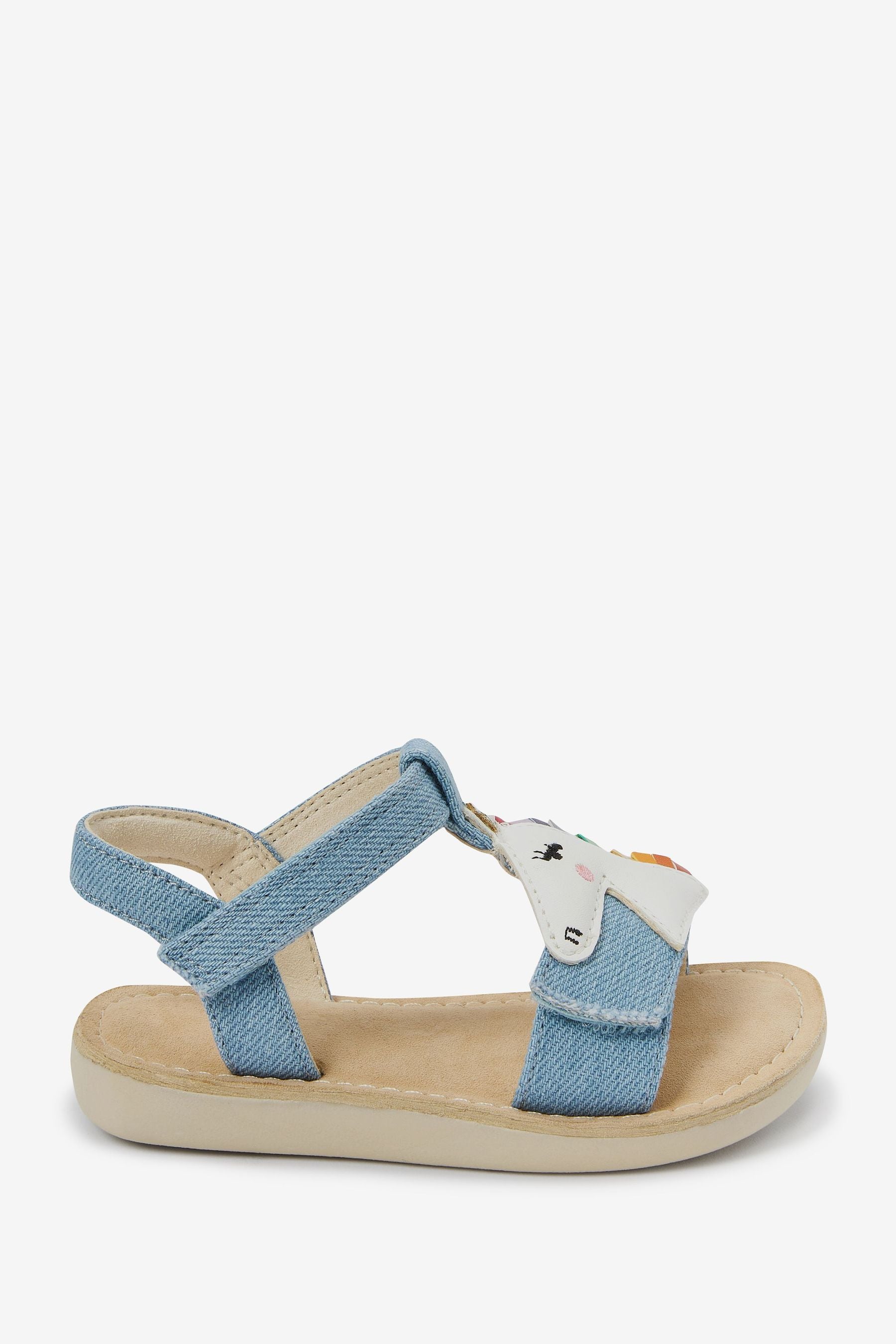 Denim Blue Unicorn Little Luxe Sandals