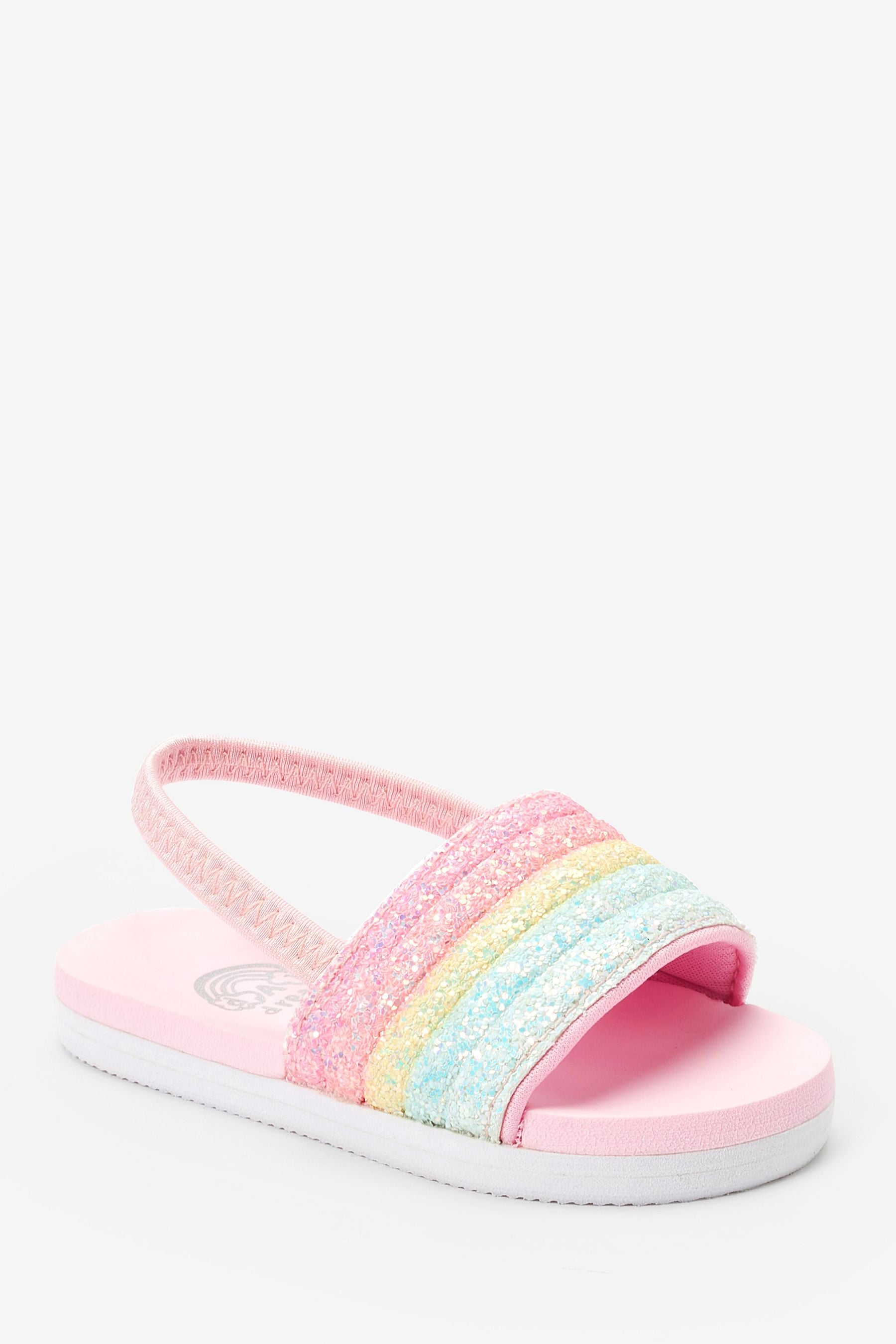 Pink Rainbow Glitter Sliders