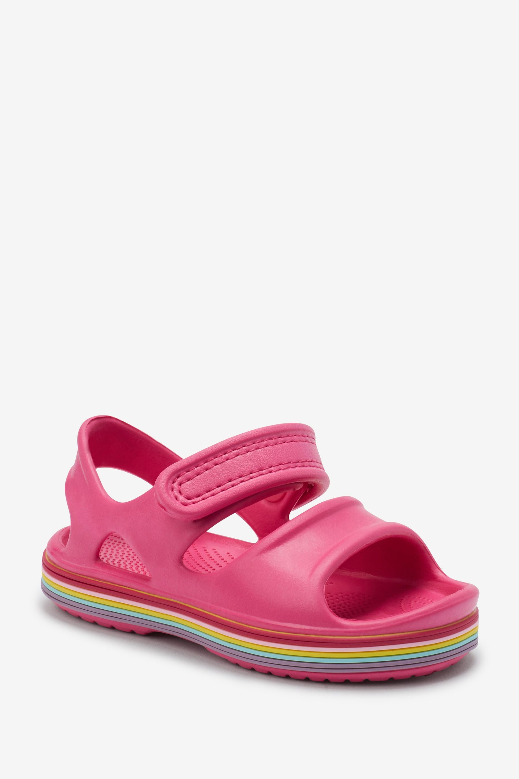 Hot Pink Rainbow Beach Sandals