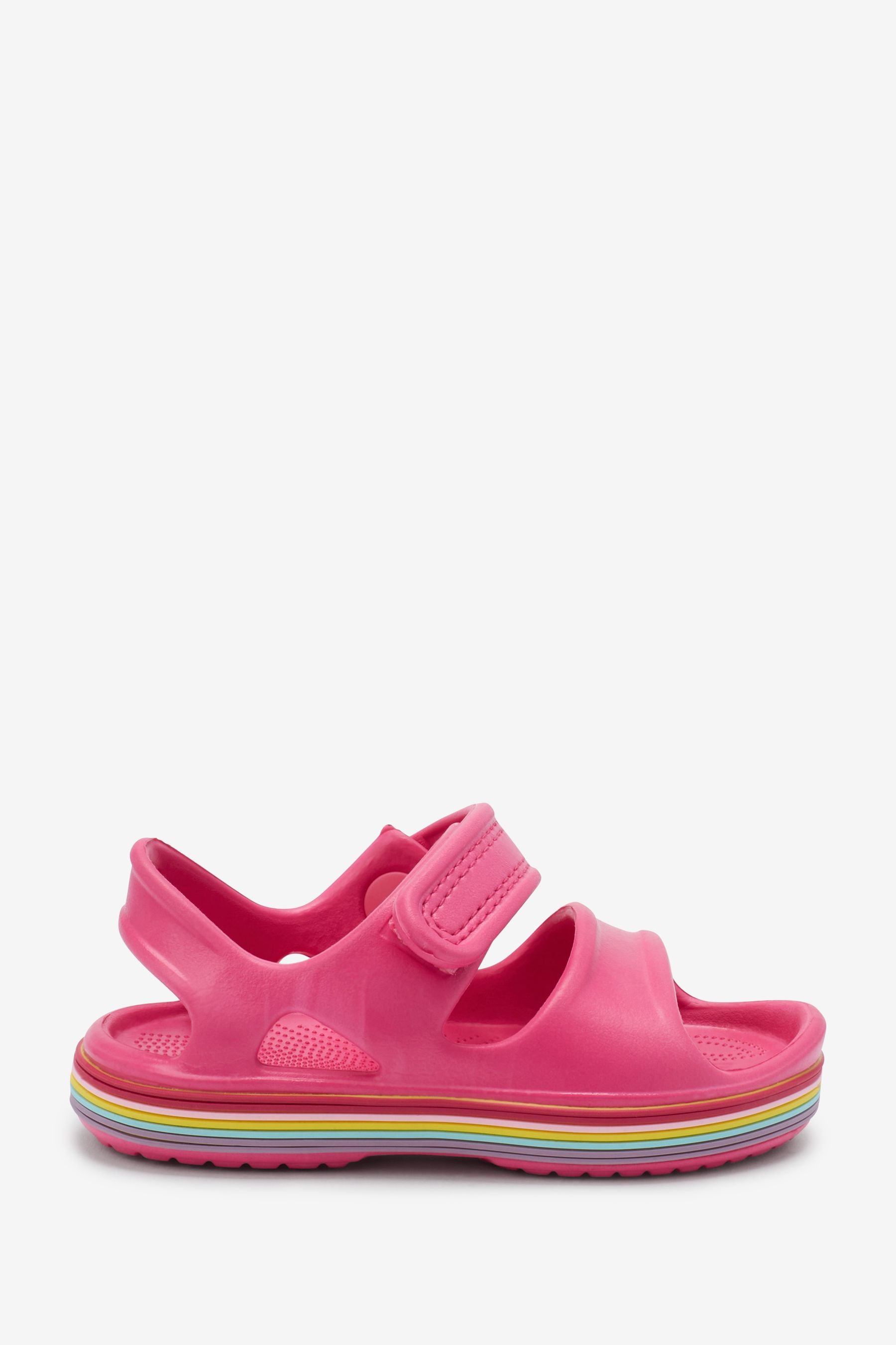 Hot Pink Rainbow Beach Sandals