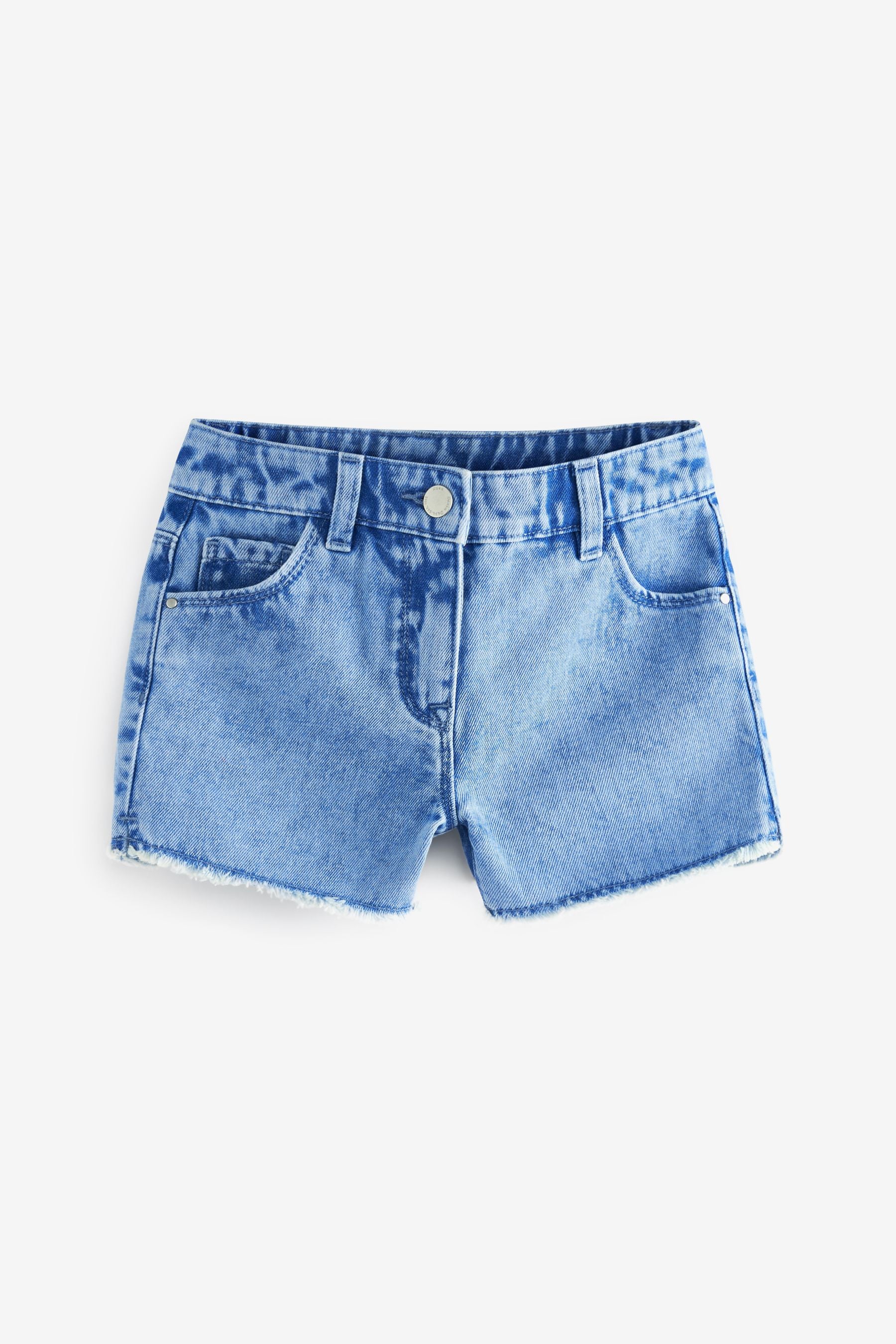 Bright Blue Frayed Hem Denim Shorts (3-16yrs)