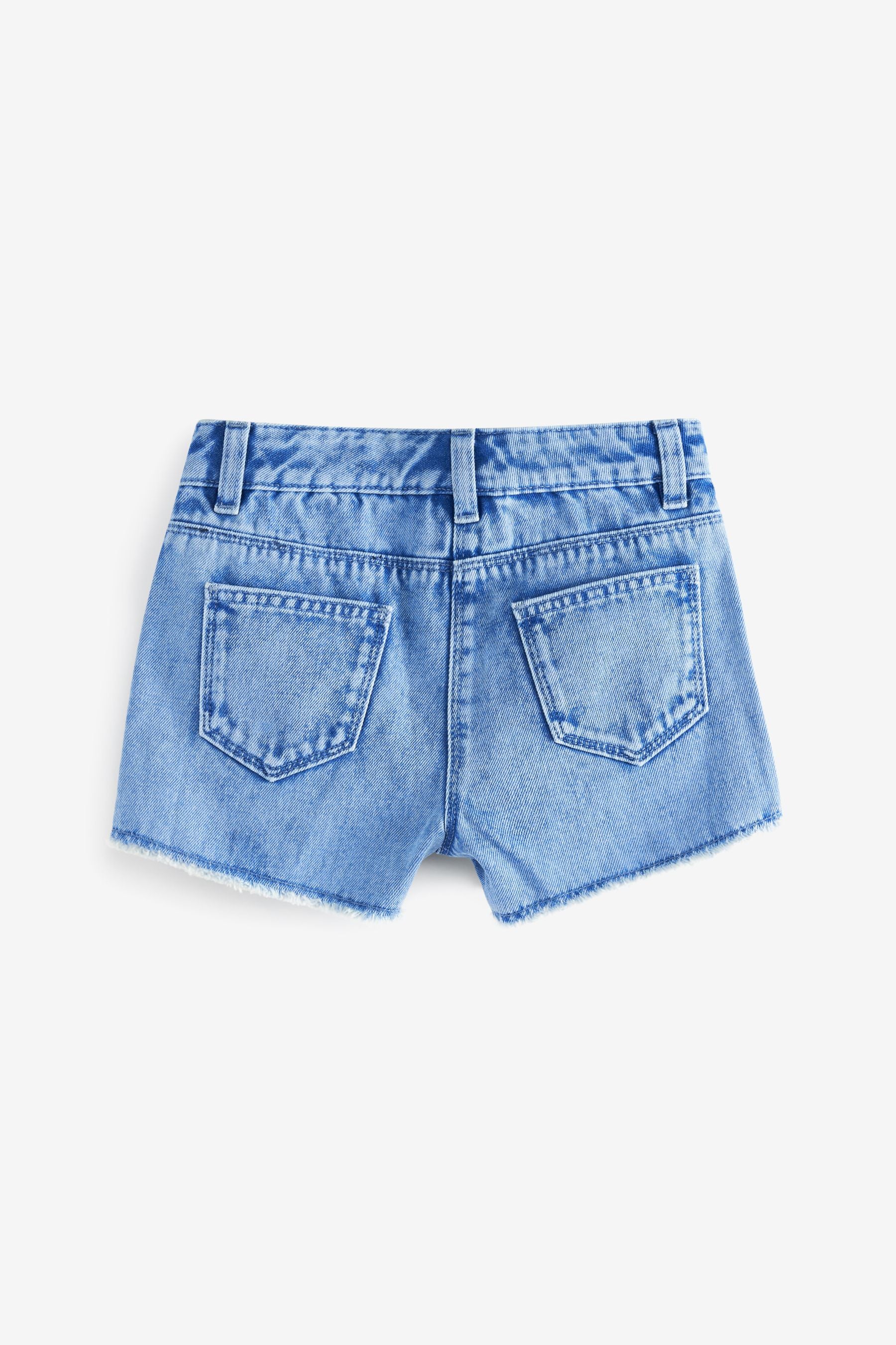 Bright Blue Frayed Hem Denim Shorts (3-16yrs)