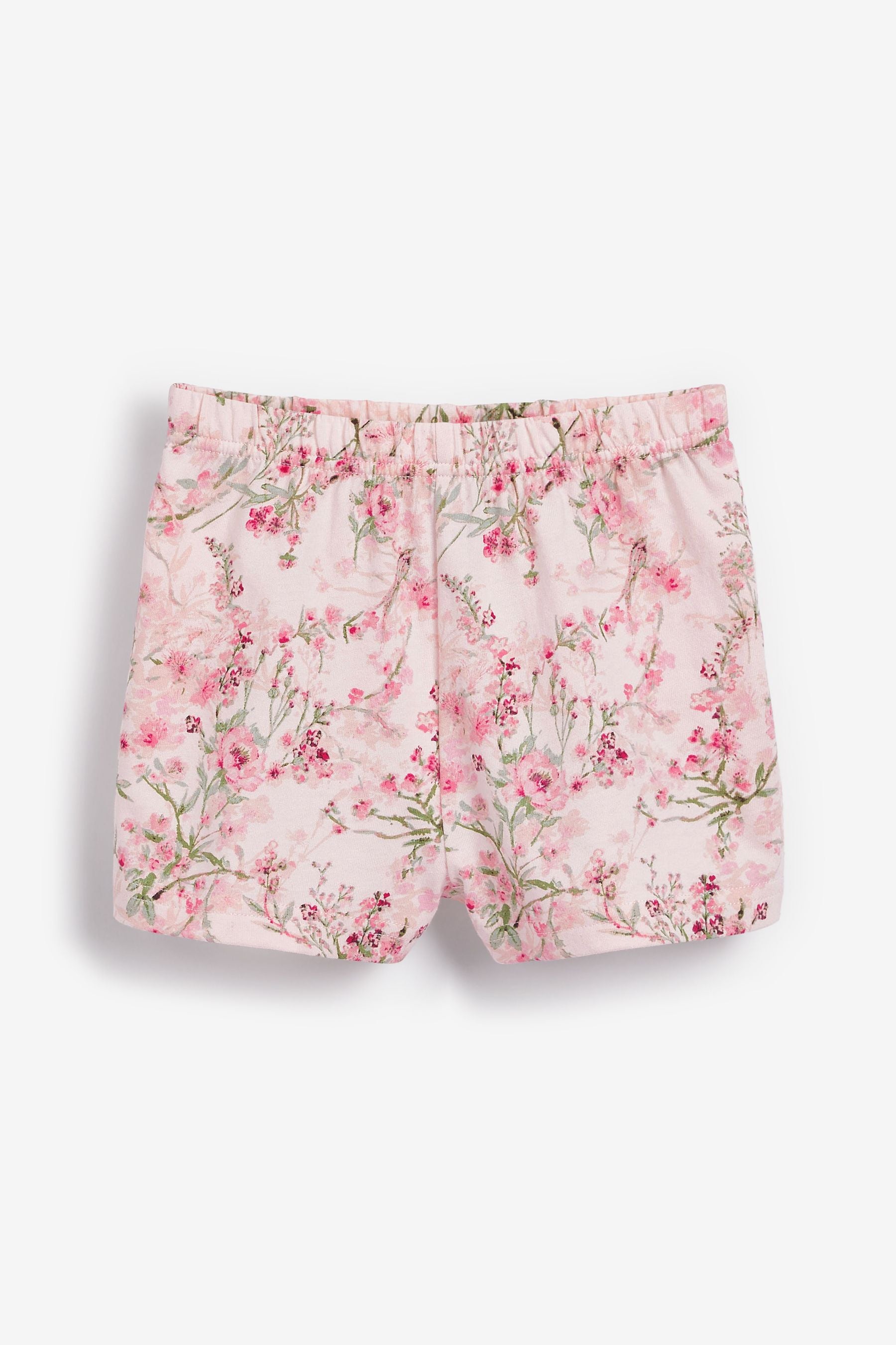 Pink/Cream Floral Short Pyjamas 3 Pack (3-16yrs)