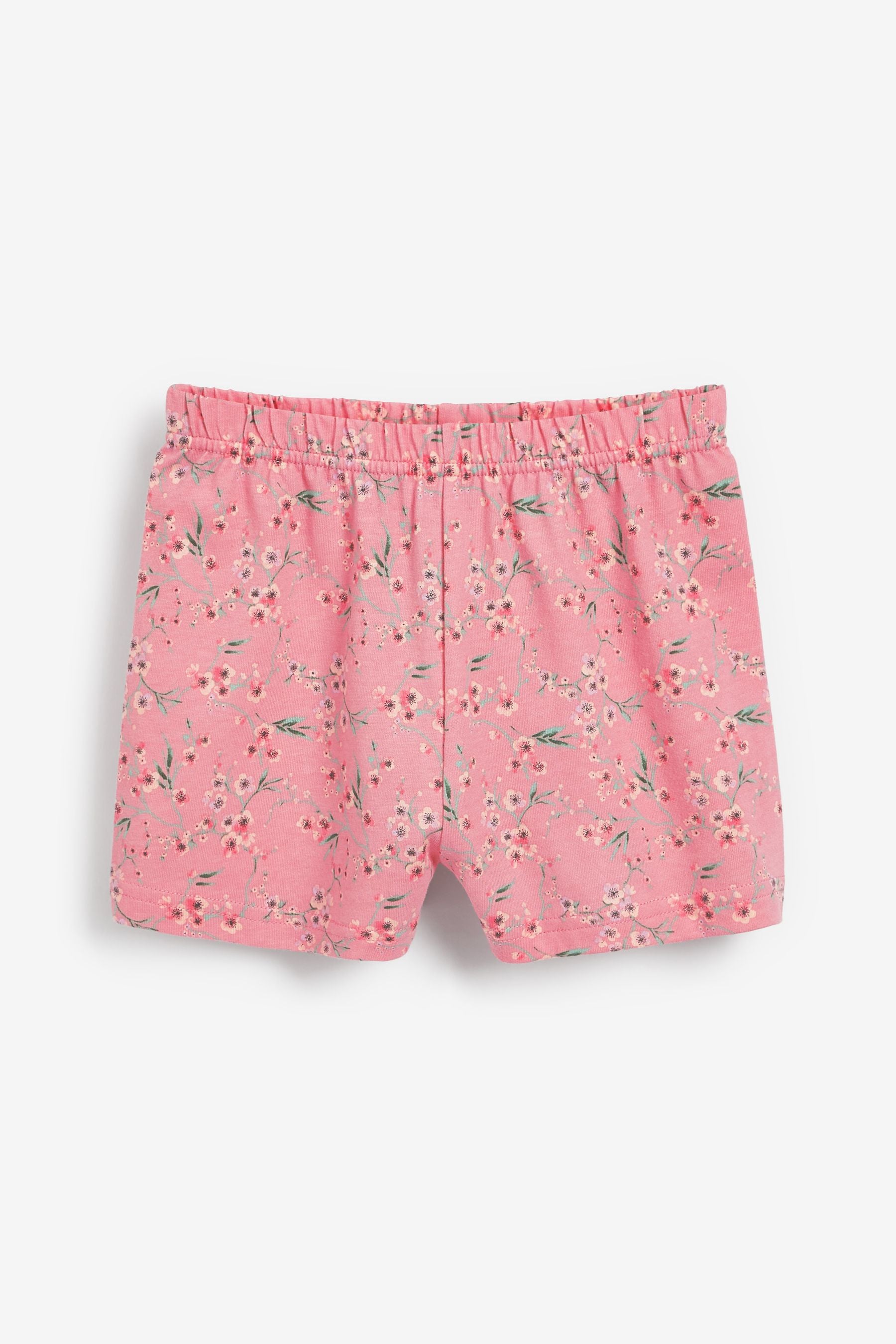 Pink/Cream Floral Short Pyjamas 3 Pack (3-16yrs)