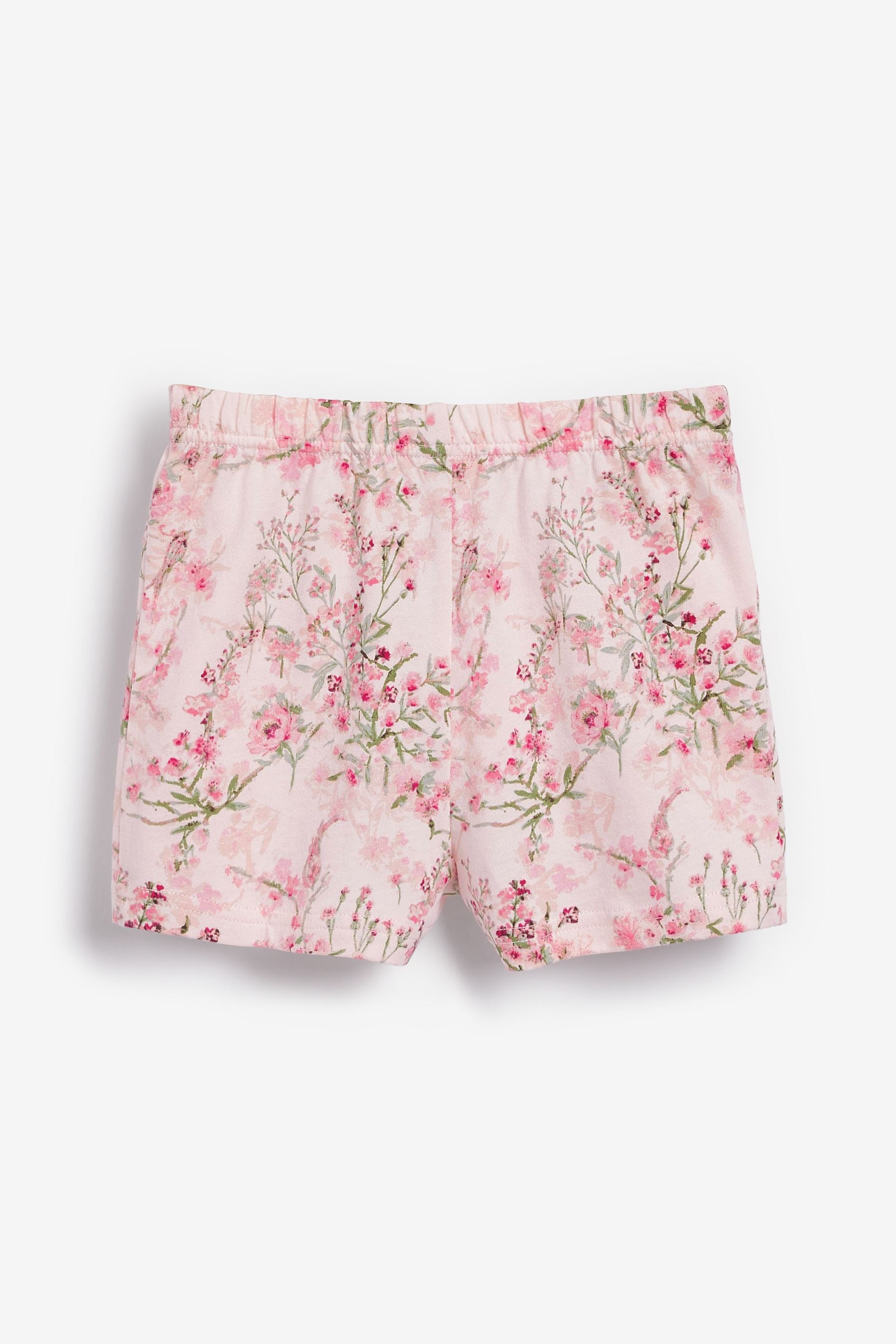 Pink/Cream Floral Short Pyjamas 3 Pack (3-16yrs)