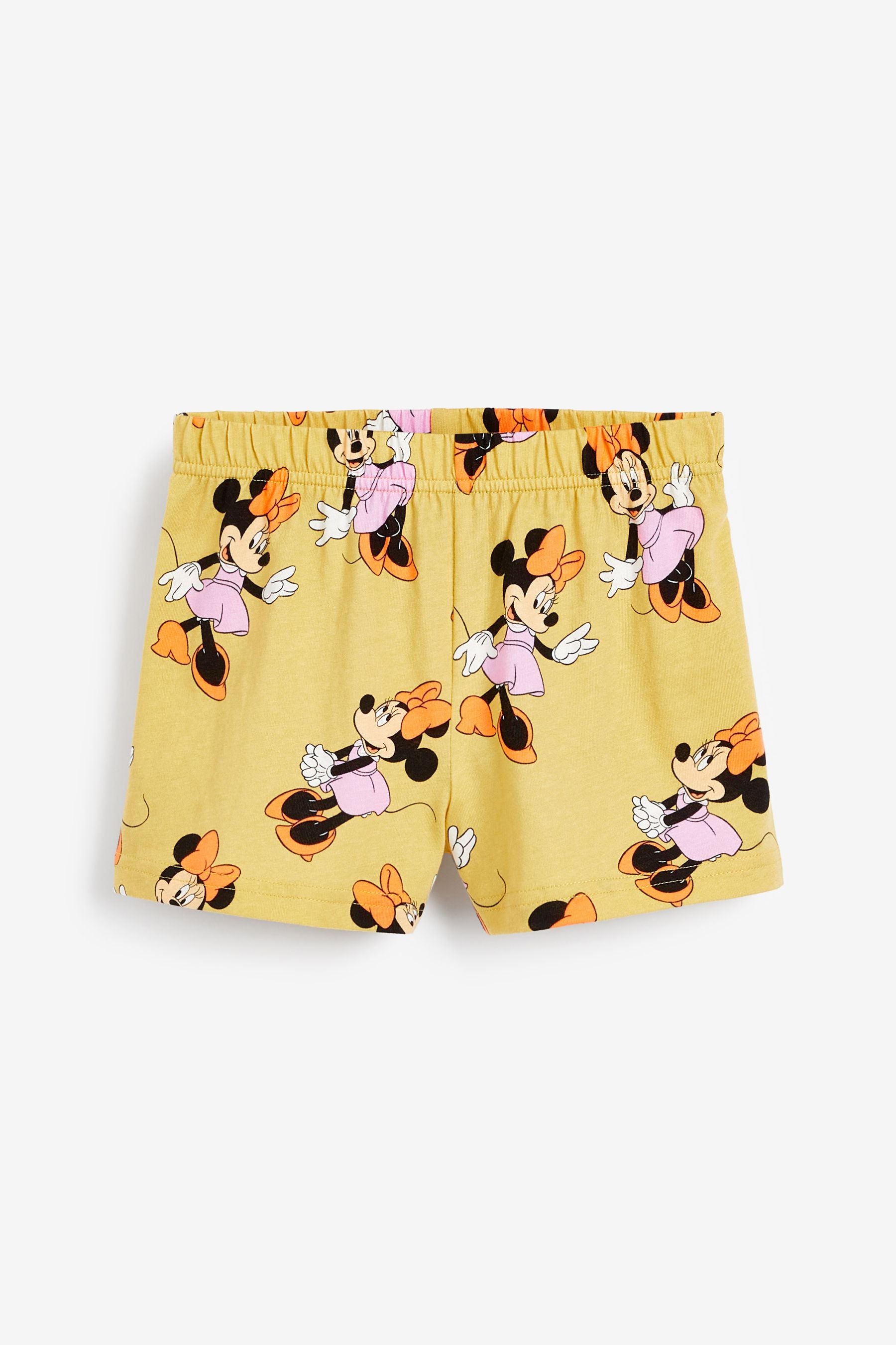 Pink/Yellow Disney Minnie Mouse 2 Pack Short Pyjamas (3-16yrs)