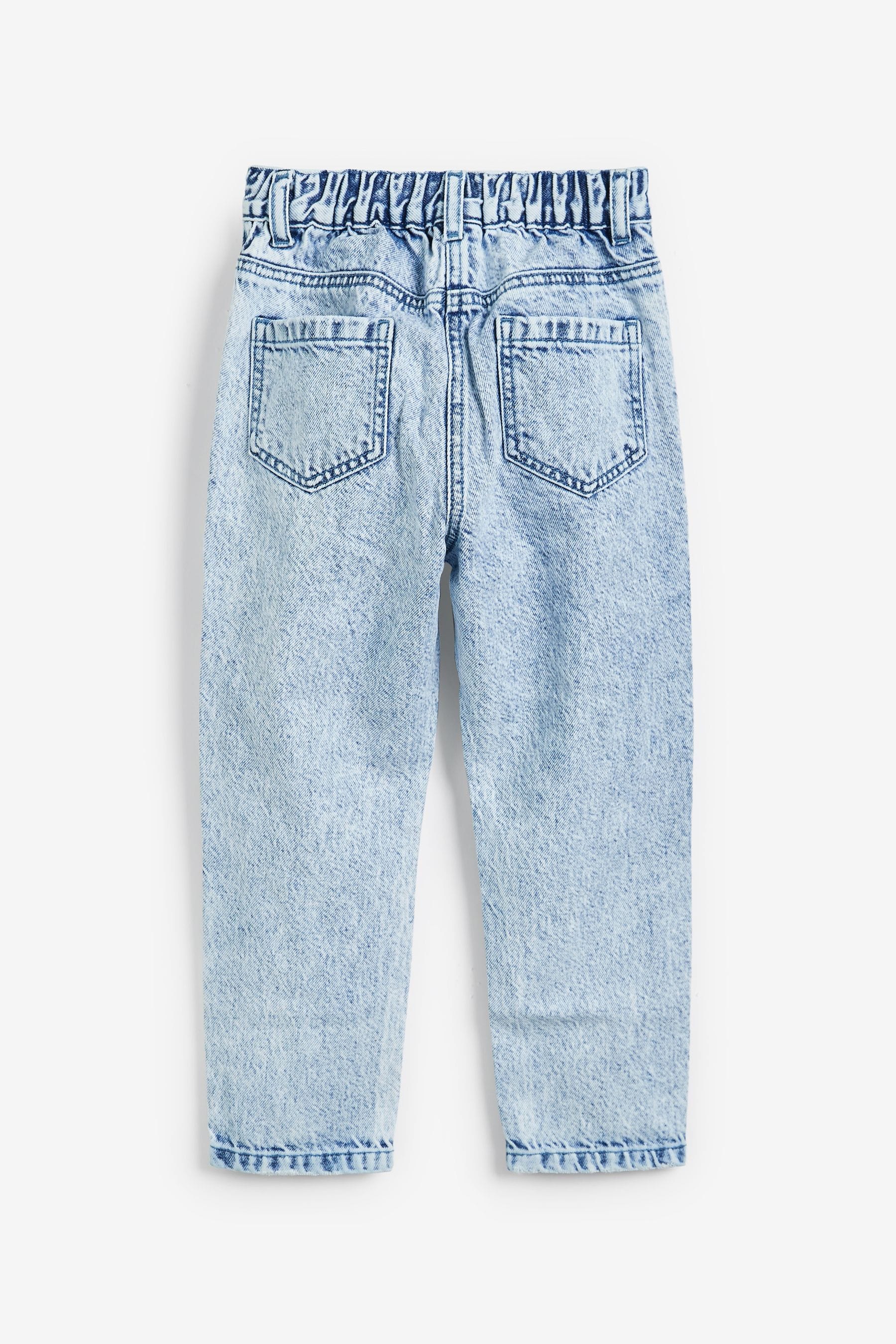 Bleach Wash Distressed Mom Jeans (3-16yrs)