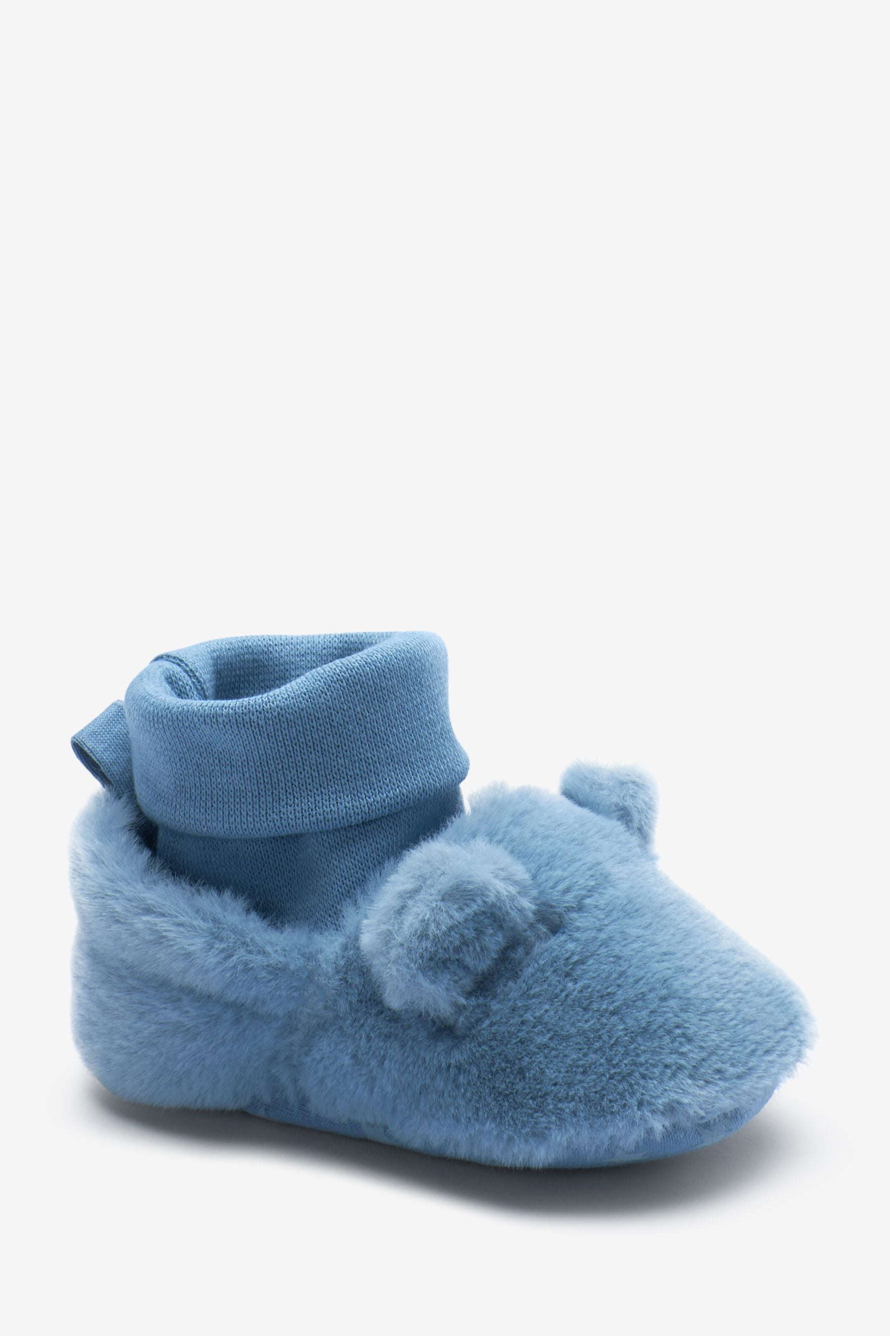 Navy Bear Pram Sock Boots (0-24mths)