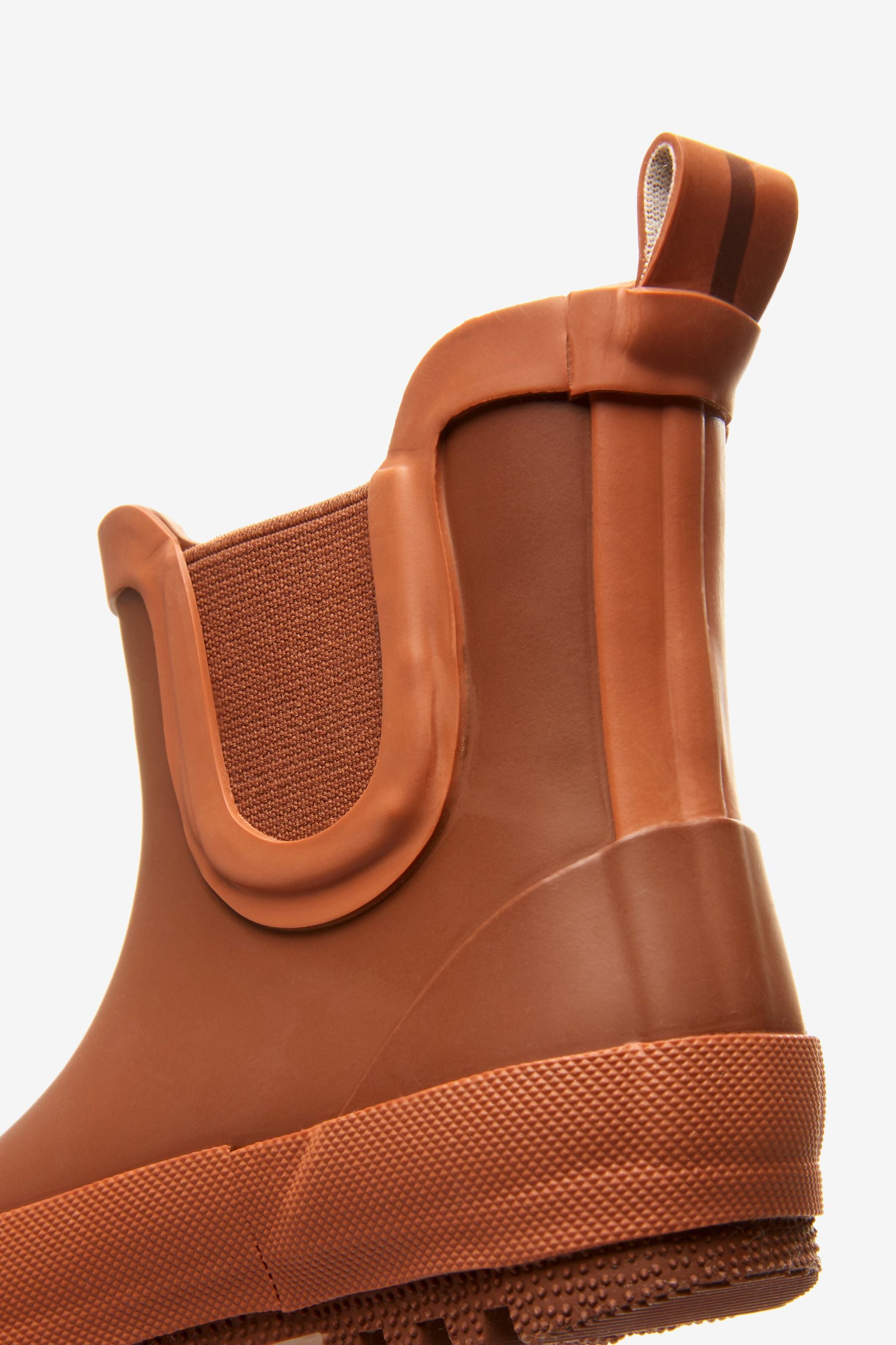 Rust Brown Warm Lined Ankle Wellies