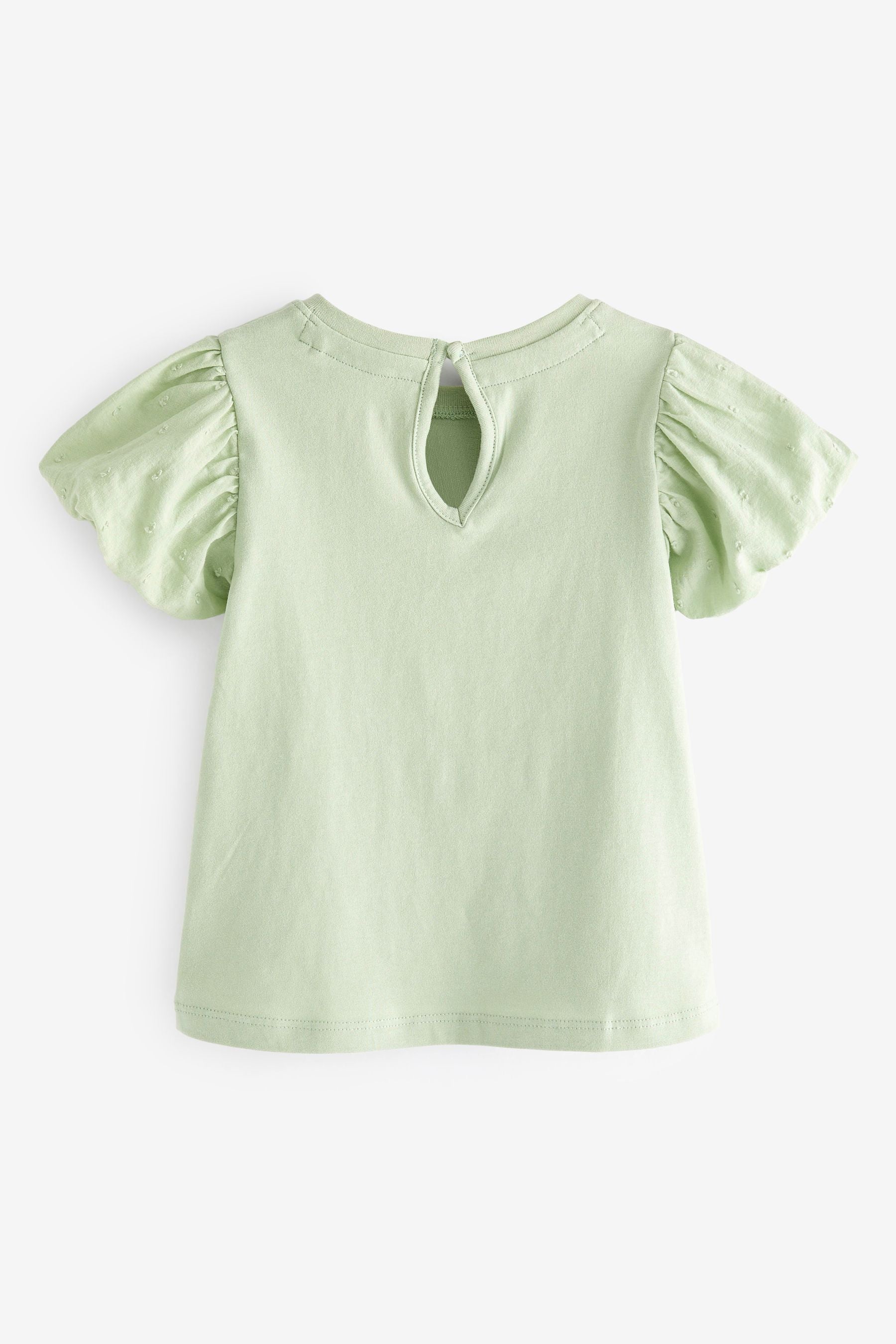 Sage Green Unicorn Short Sleeve Cotton T-Shirt (3mths-7yrs)