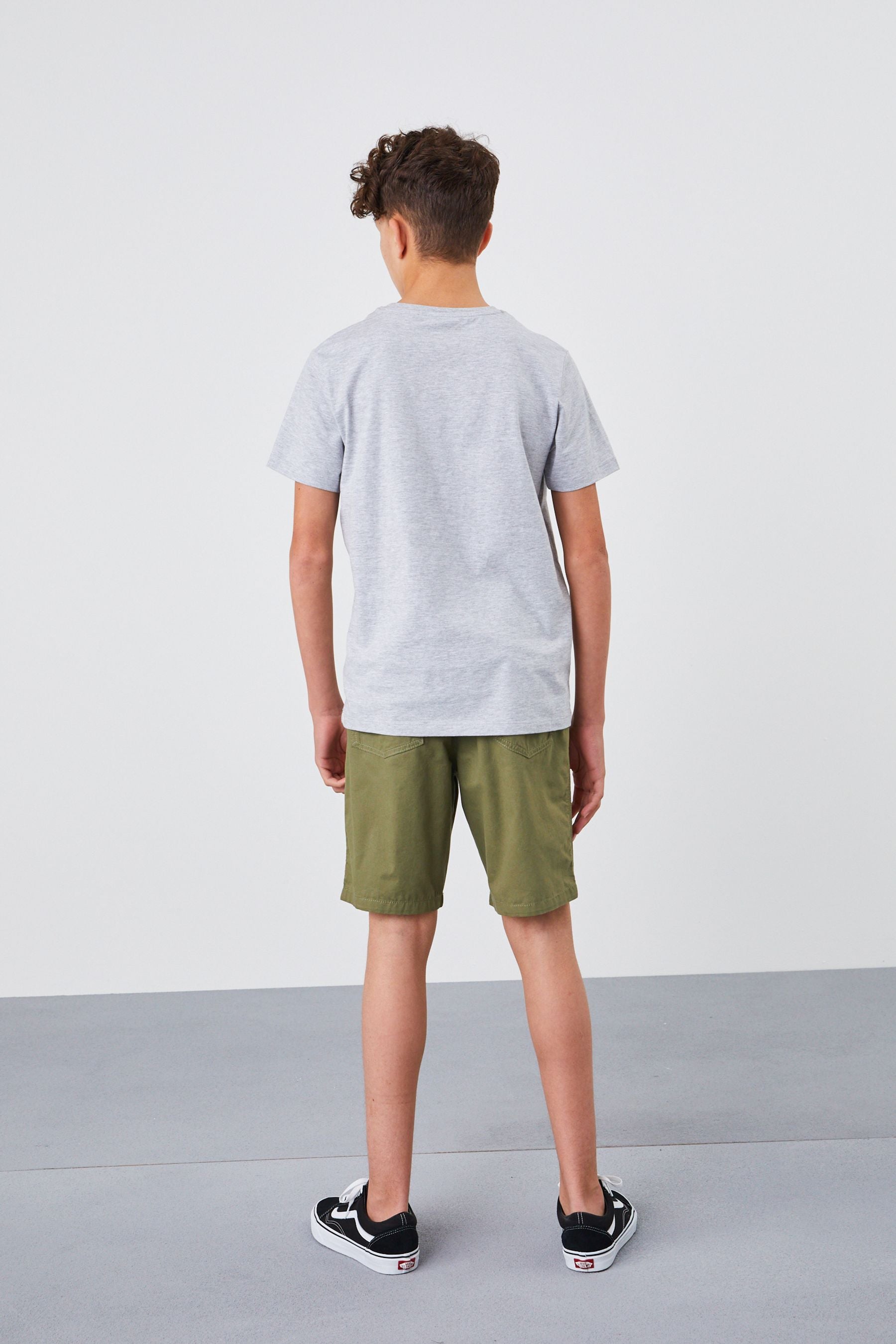 Khaki Green Regular Fit Pull-On Shorts (3-16yrs)