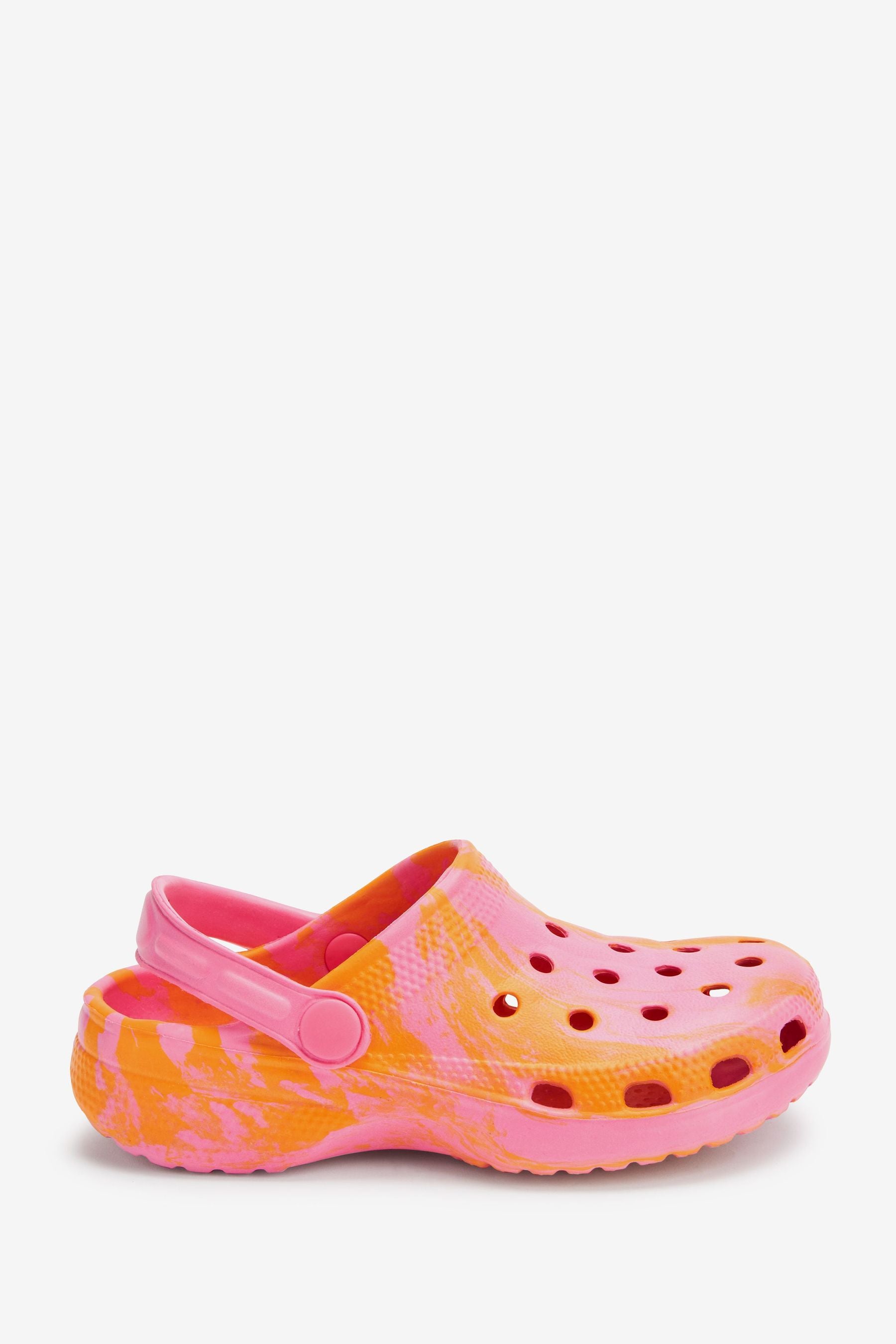 Pink / Orange Marble Clogs