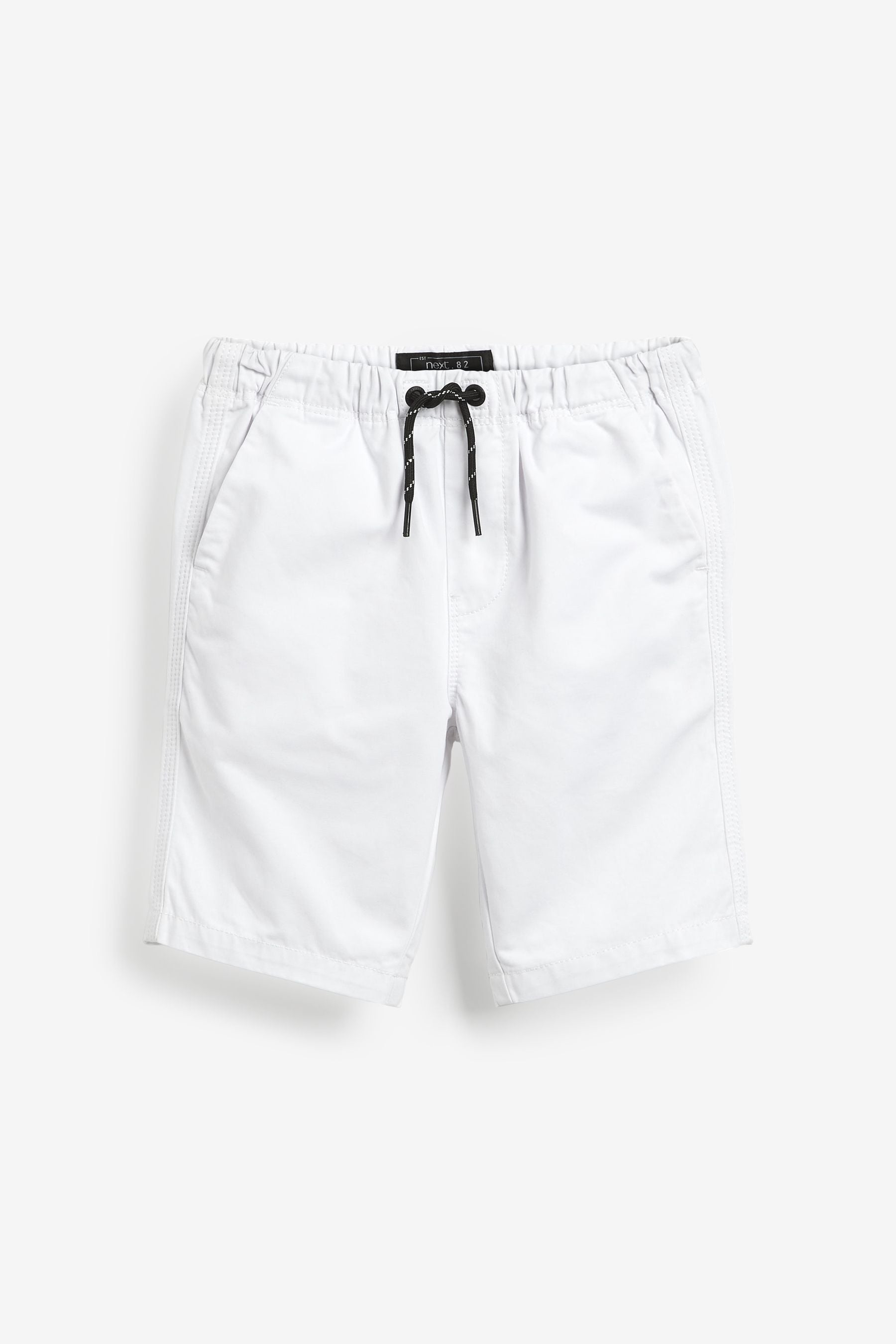 White Regular Fit Pull-On Shorts (3-16yrs)