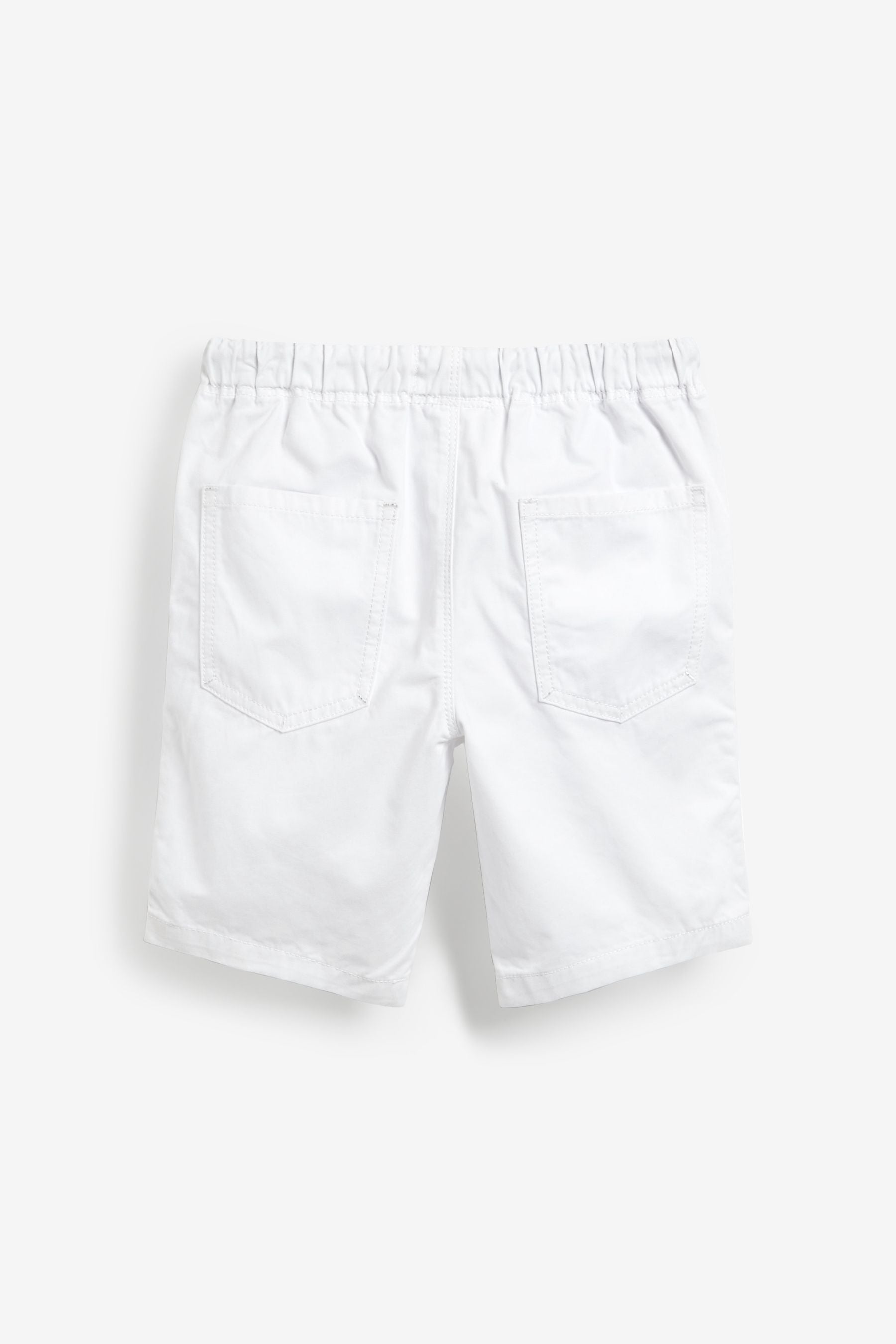 White Regular Fit Pull-On Shorts (3-16yrs)