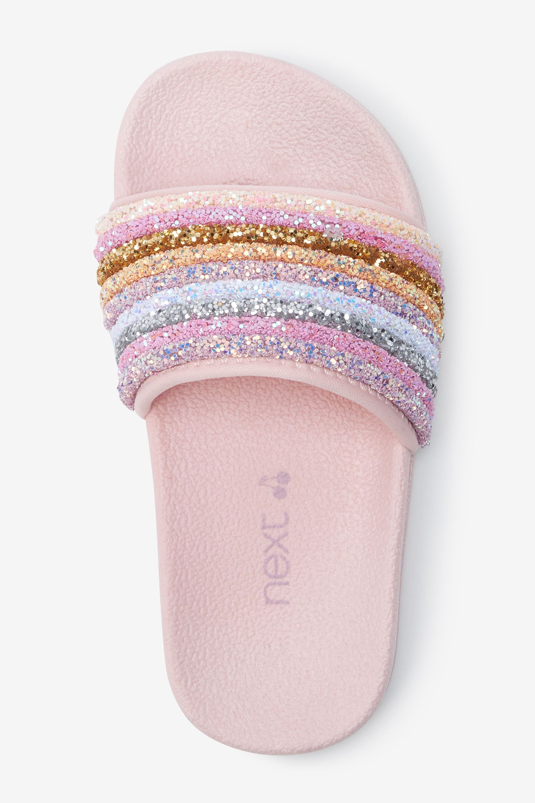 Pink Rainbow Glitter Sliders