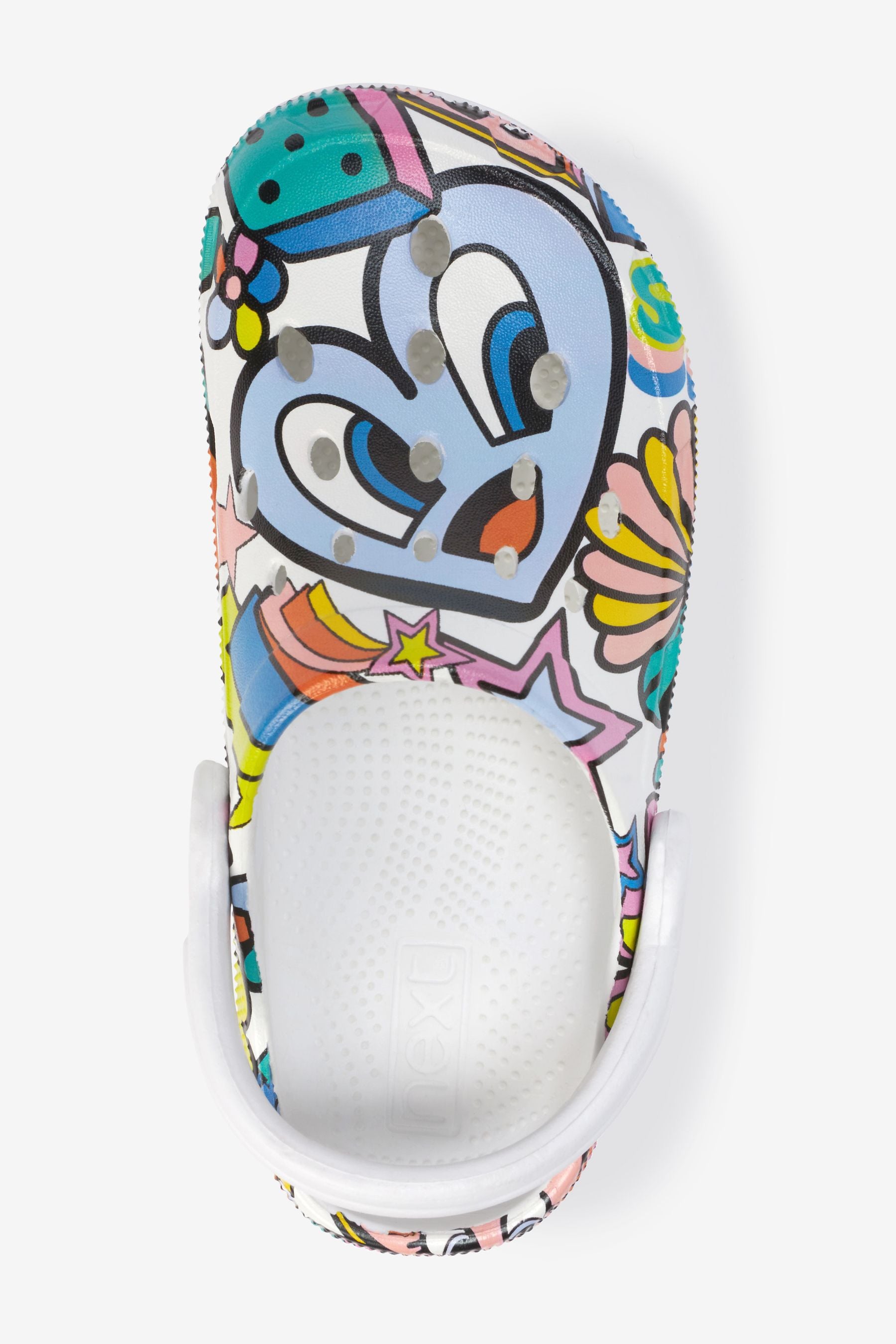 Bright Rainbow Character Print Clogs