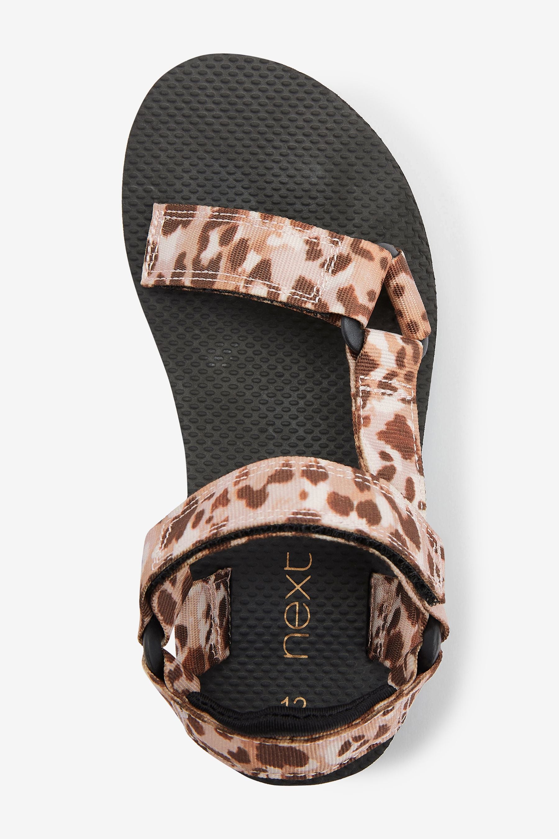 Black Animal Print Trekkers