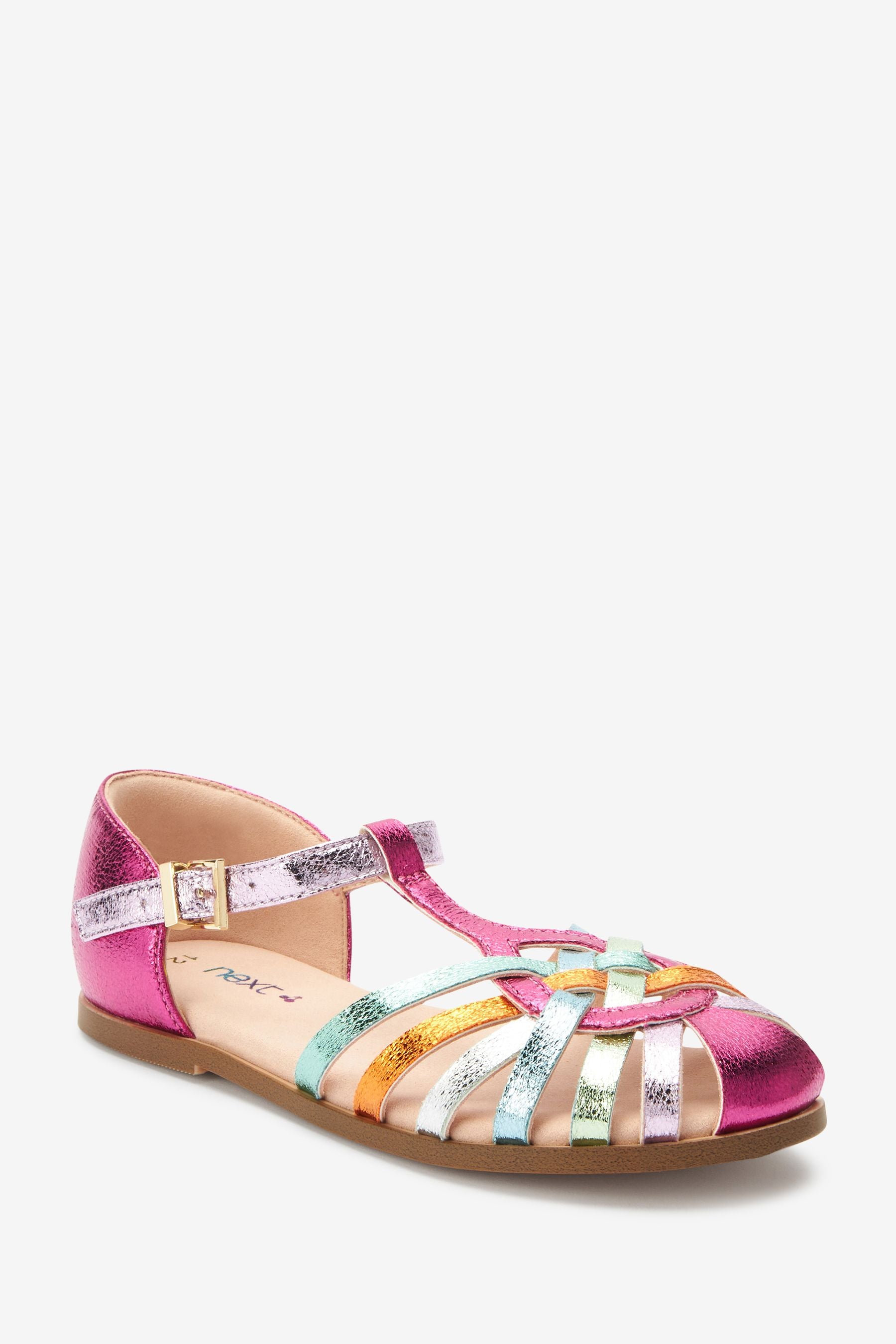 Pink Rainbow Caged Sandals