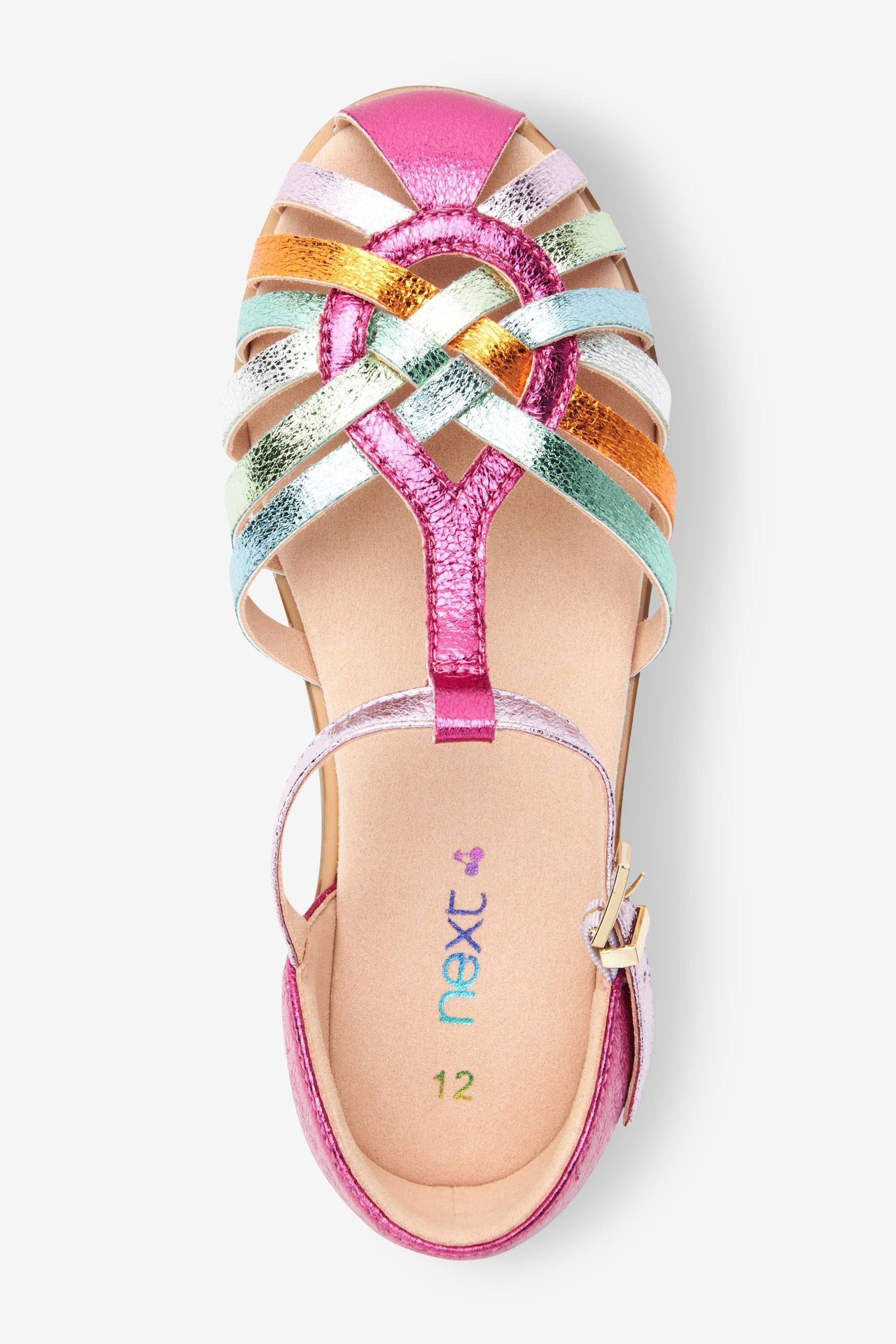 Pink Rainbow Caged Sandals