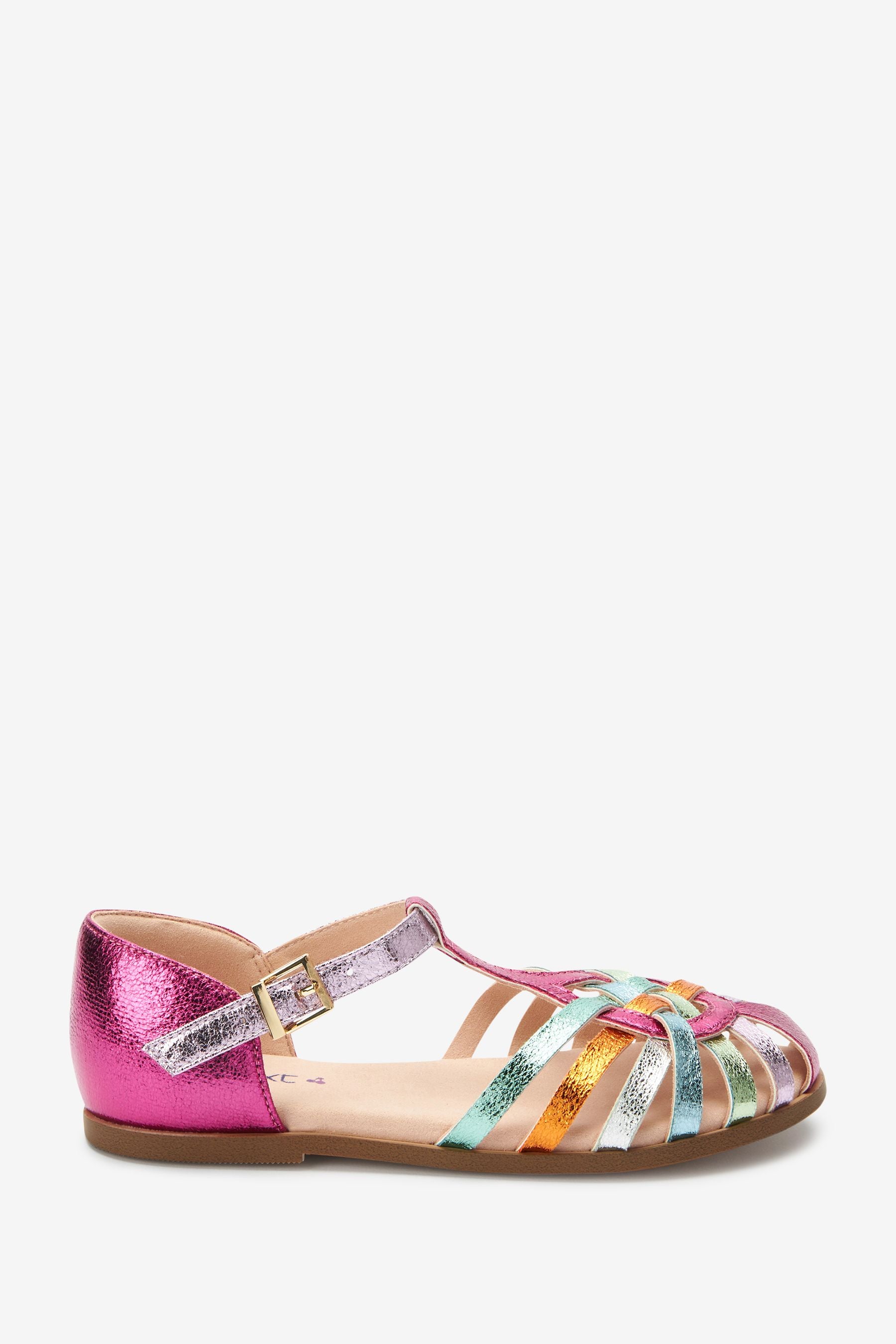 Pink Rainbow Caged Sandals