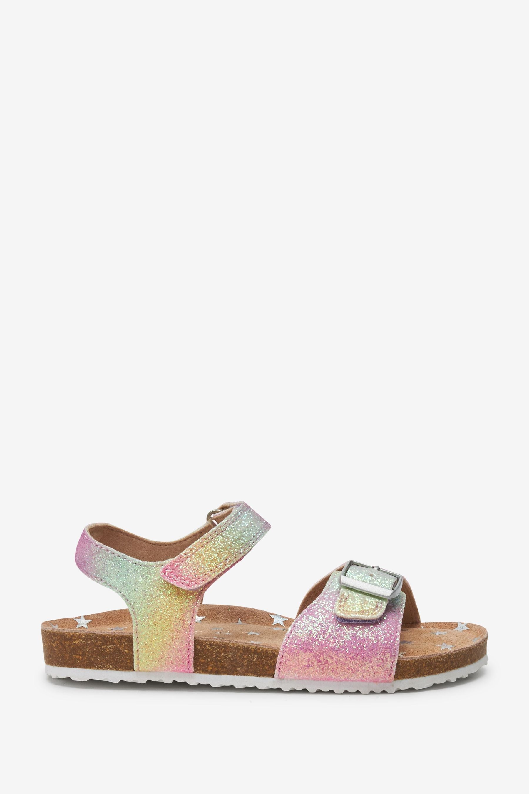 Pink Rainbow Corkbed Sandals