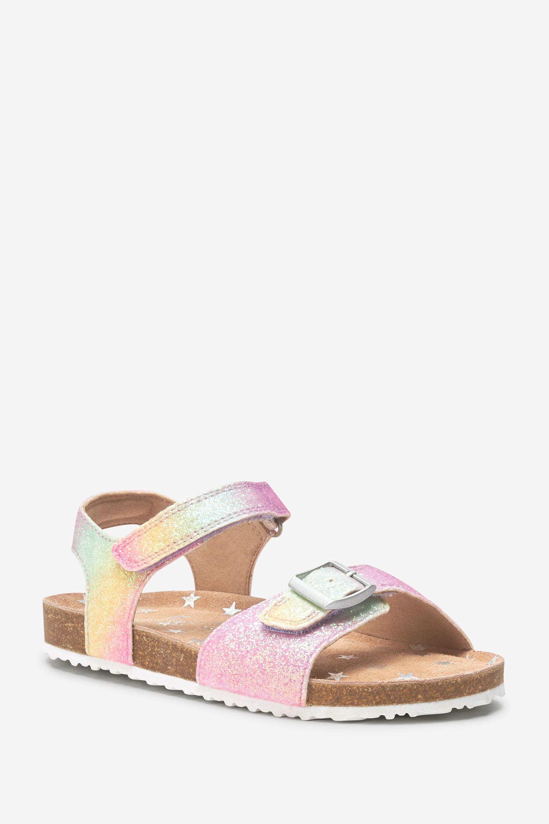 Pink Rainbow Corkbed Sandals