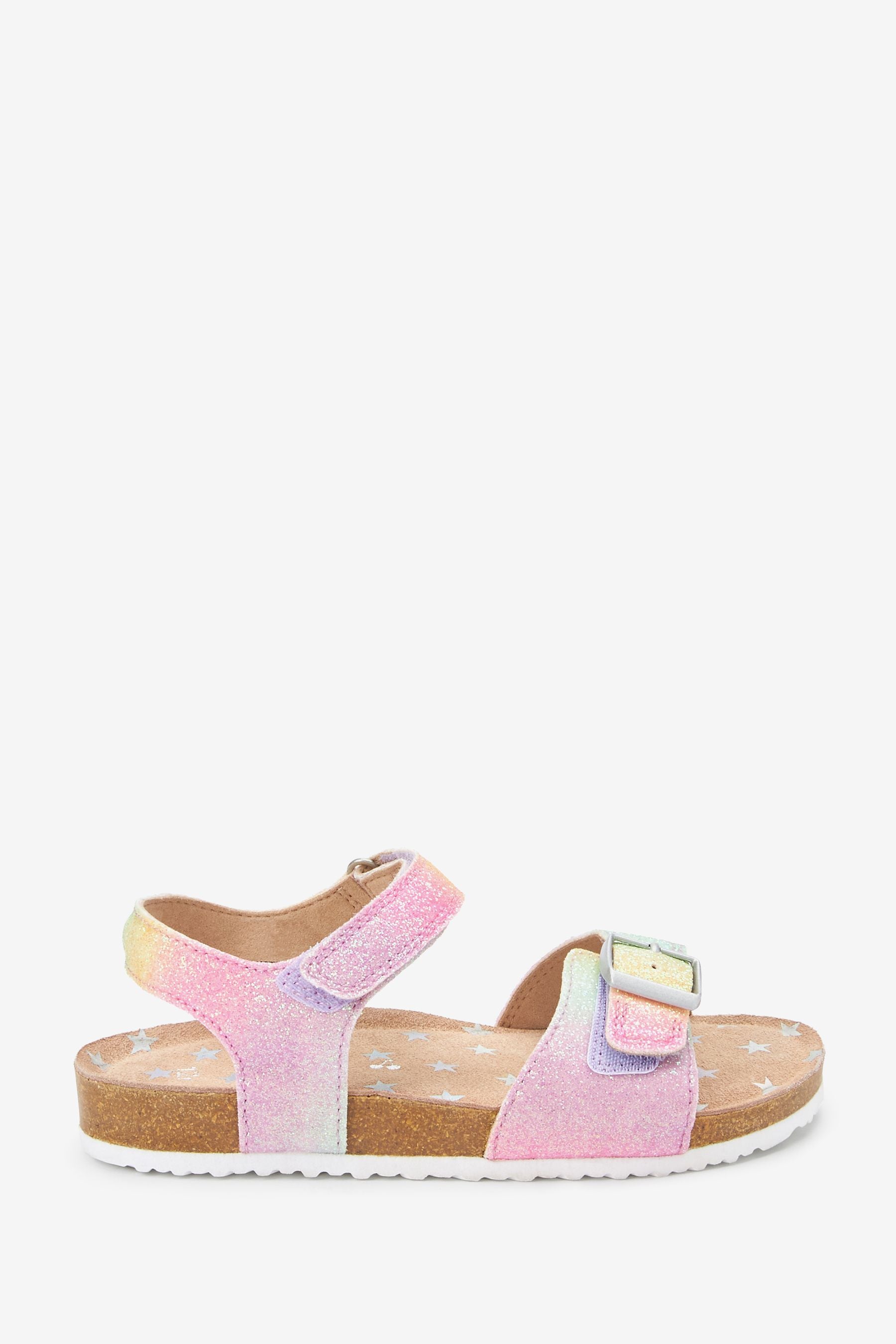 Pink Rainbow Corkbed Sandals